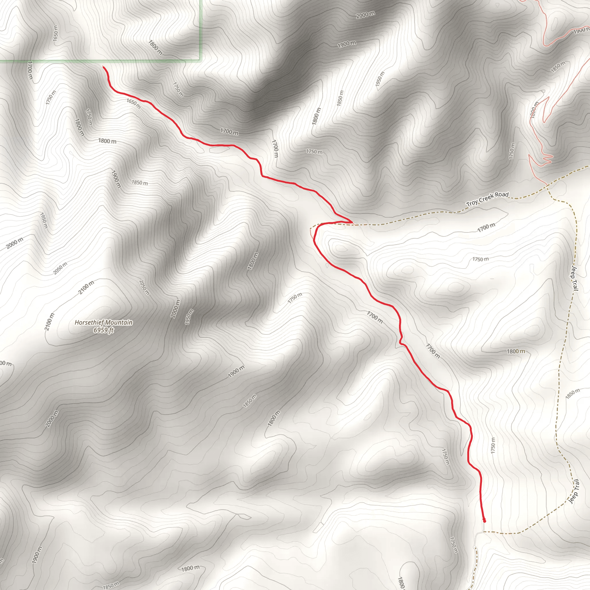 South Fork Sixteenmile Trail mobile static map