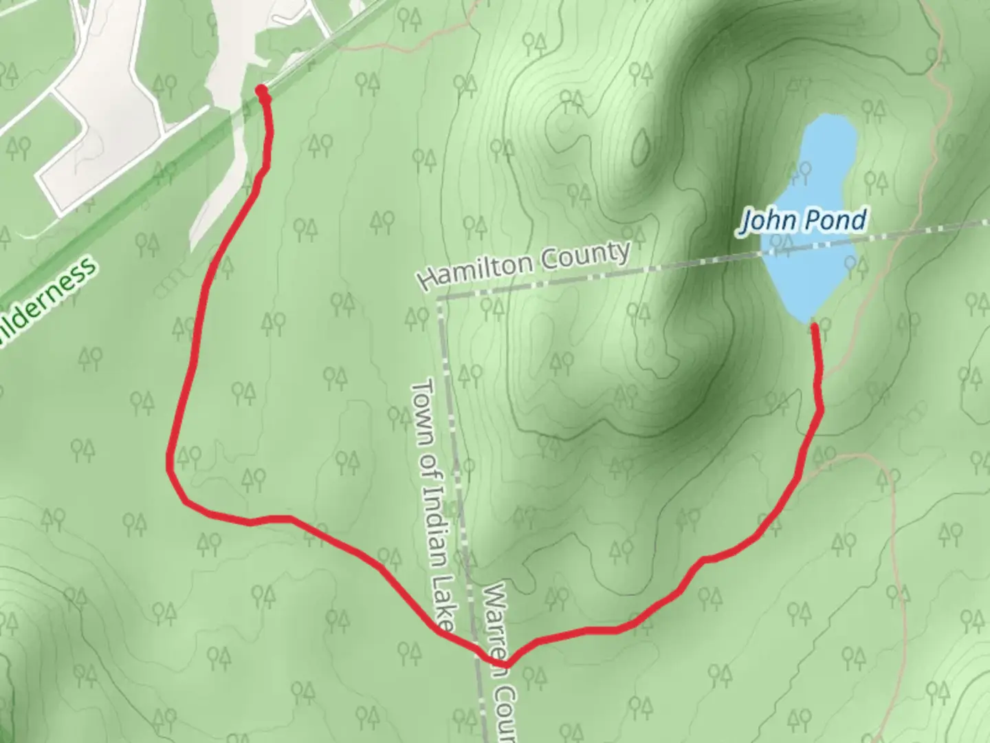 An image depicting the trail John Pond Trail and its surrounding area.