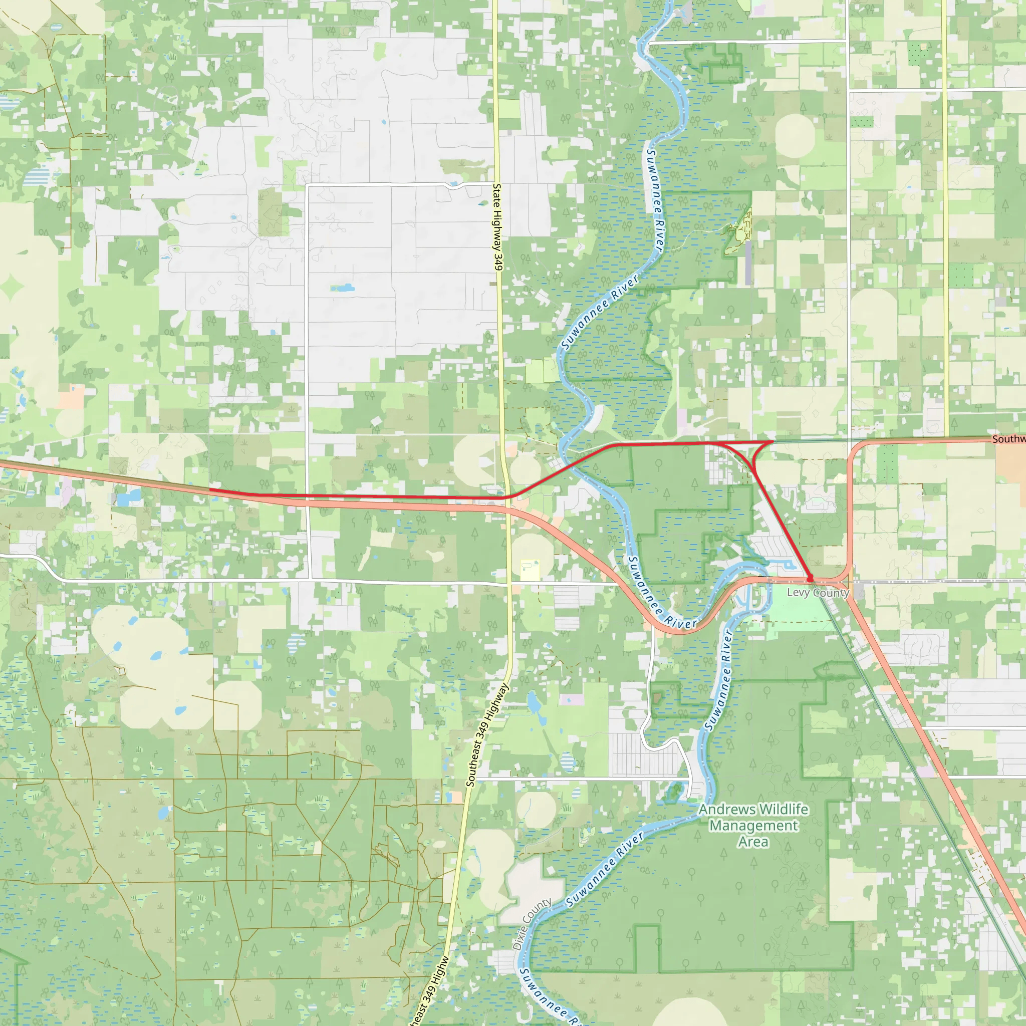 Nature Coast State Trail mobile static map