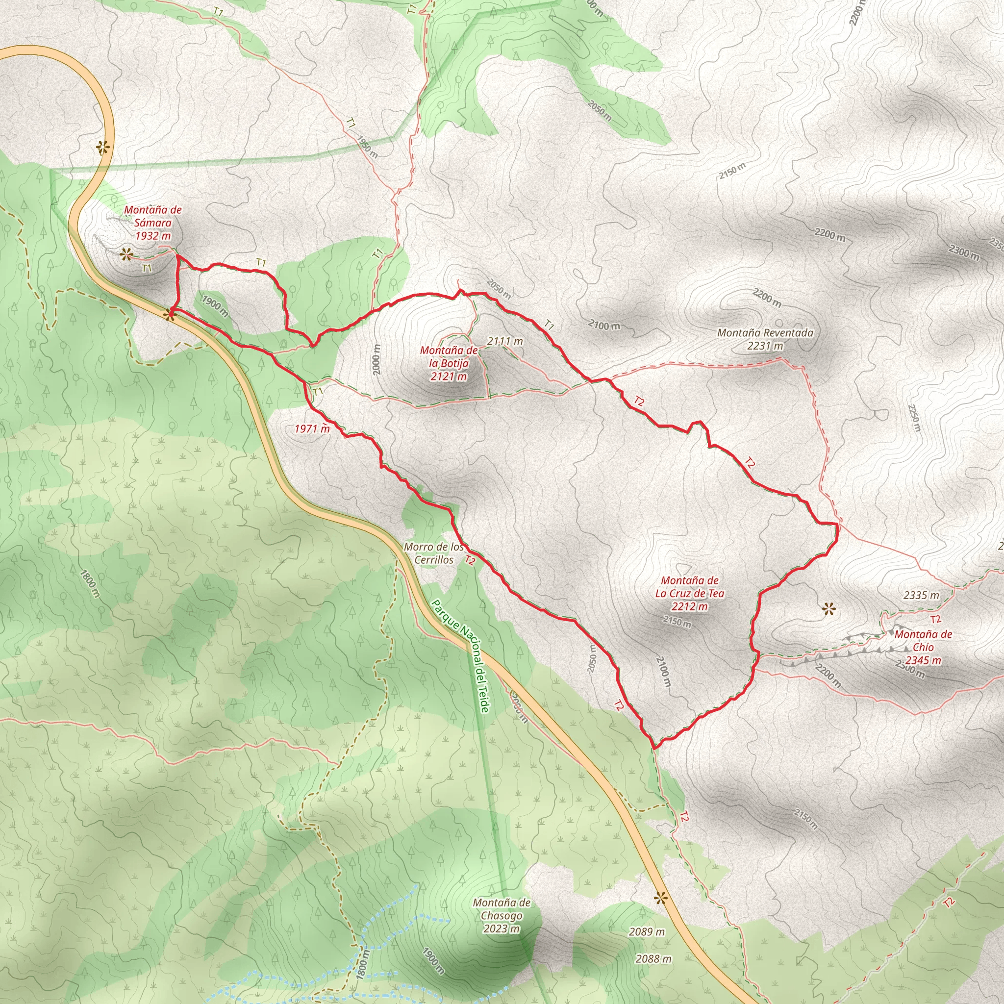 Montaña Cruz de Tea mobile static map