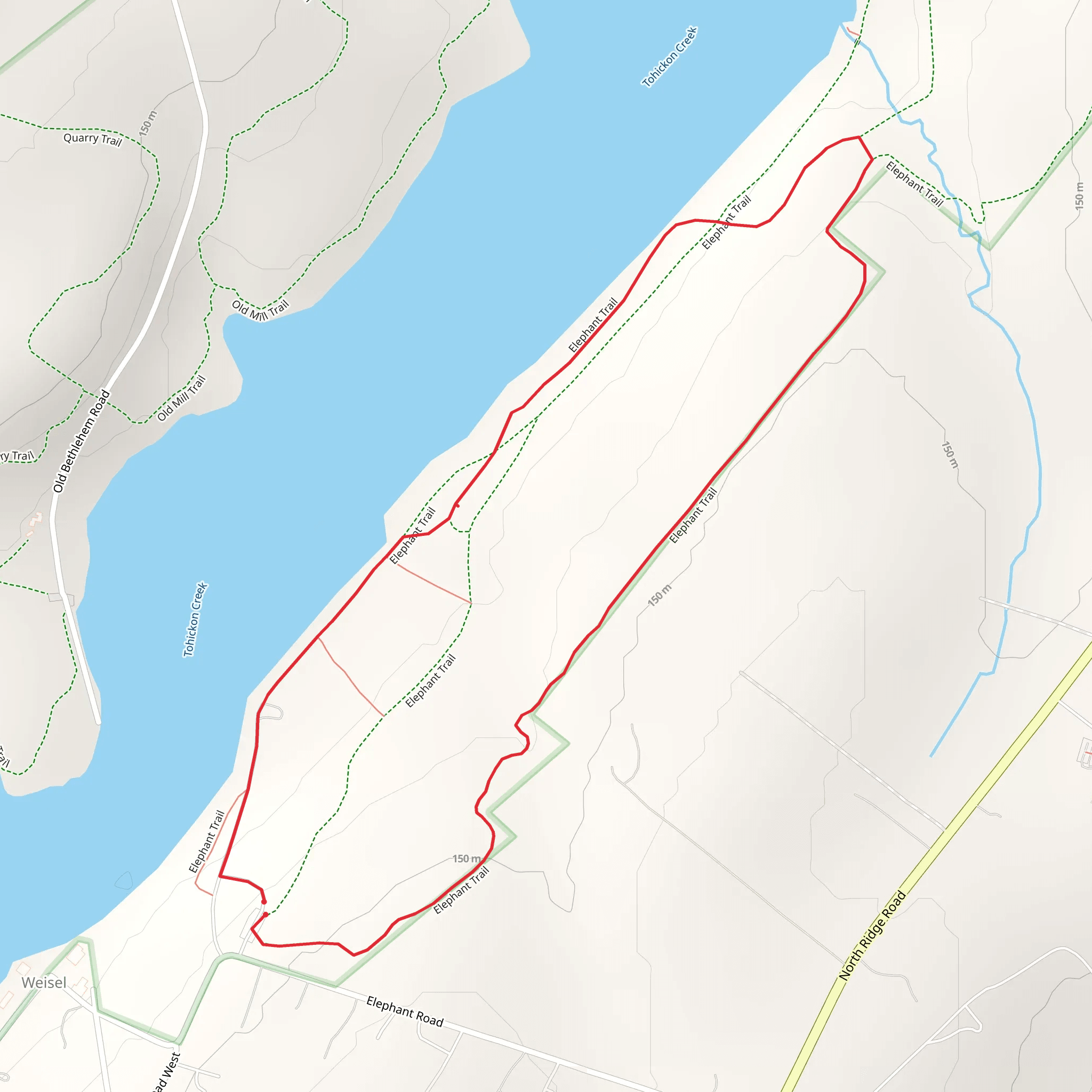 Elephant Trail Loop mobile static map