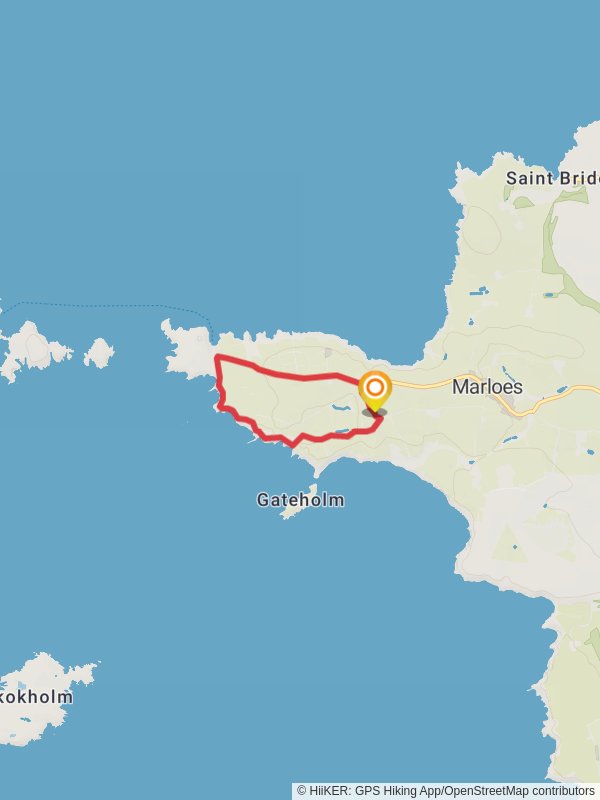 Deer Park to Marloes Youth Hostel mobile static map