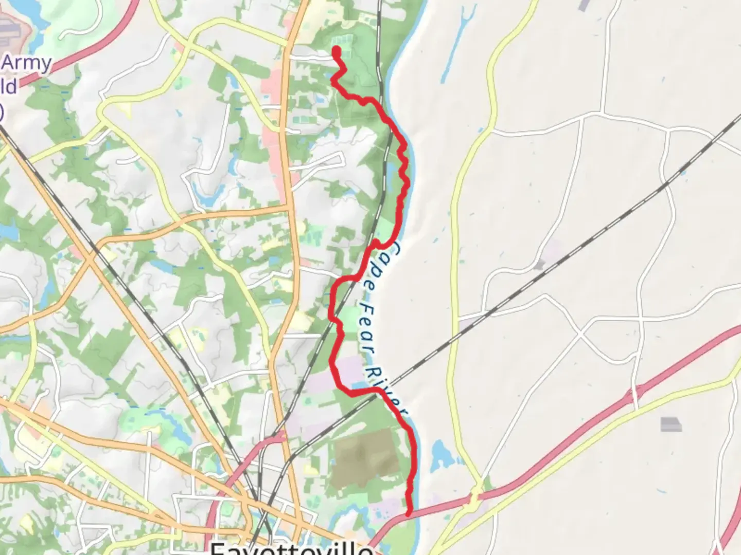 An image depicting the trail Cape Fear River Trail and its surrounding area.