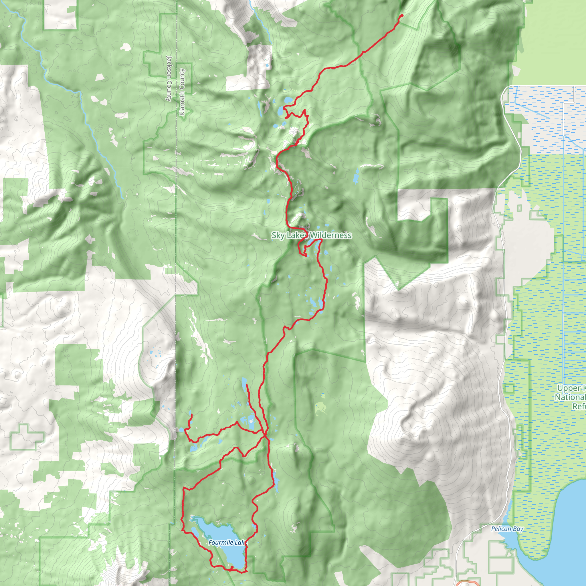 Sky Lakes Traverse mobile static map