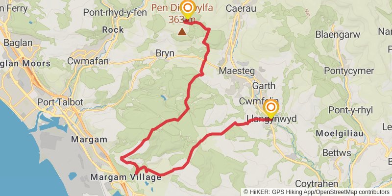 Wales Cistercian Way stage 6 Map