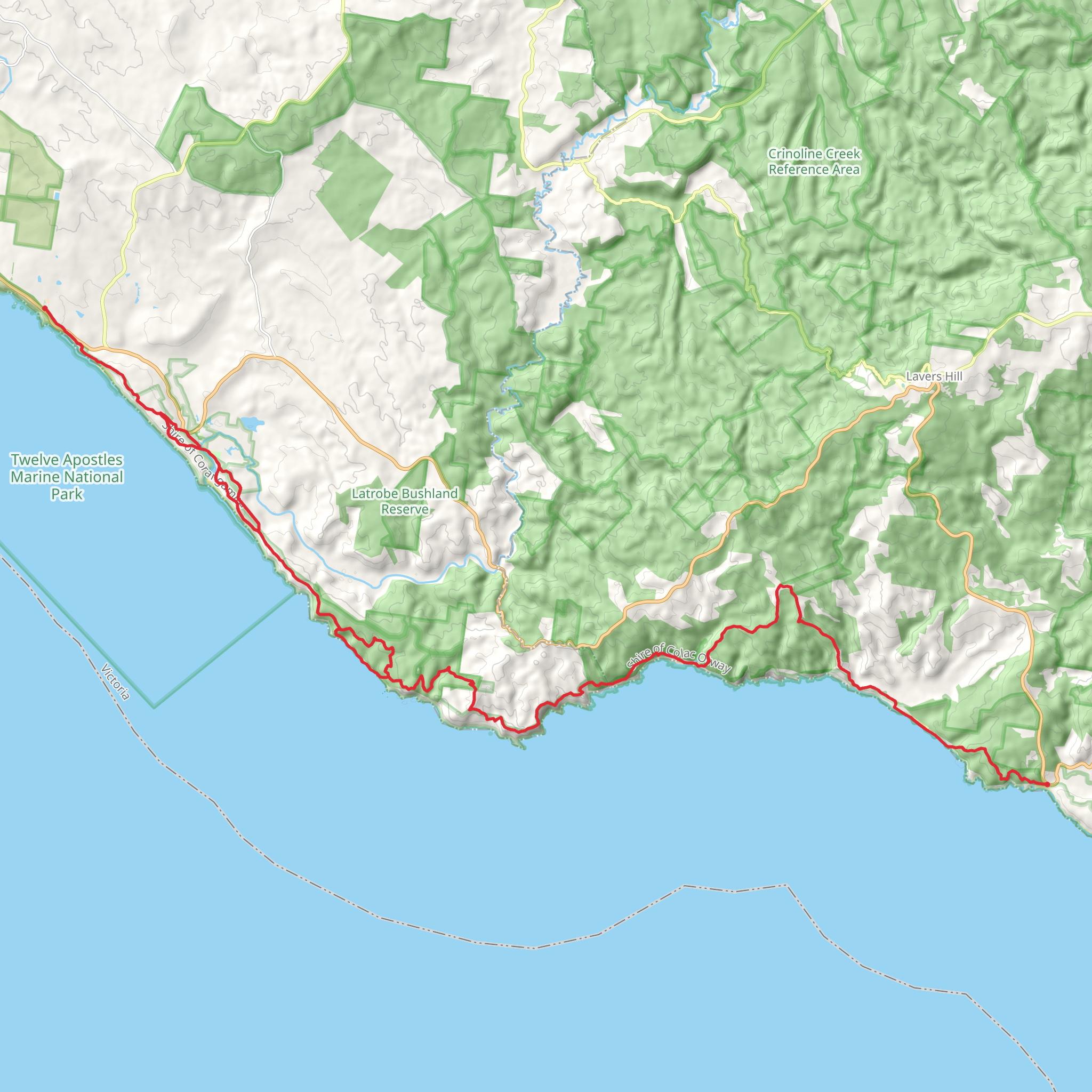 Twelve Apostles Lodge Walk mobile static map