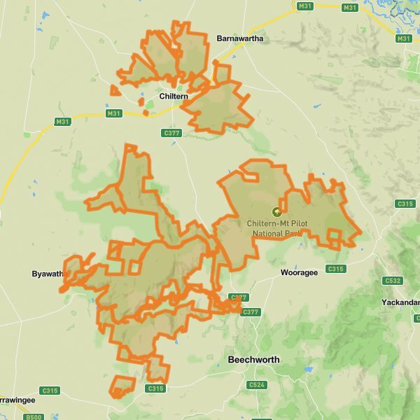 Chiltern-Mt Pilot National Park mobile static map