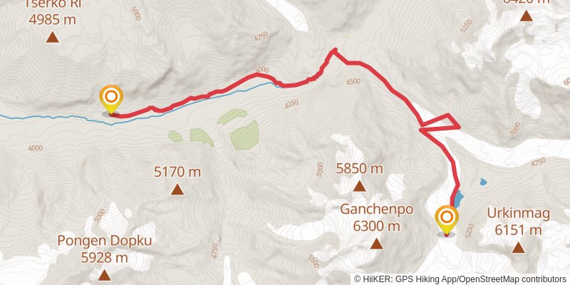 Great Himalayan Trail stage 40 Map