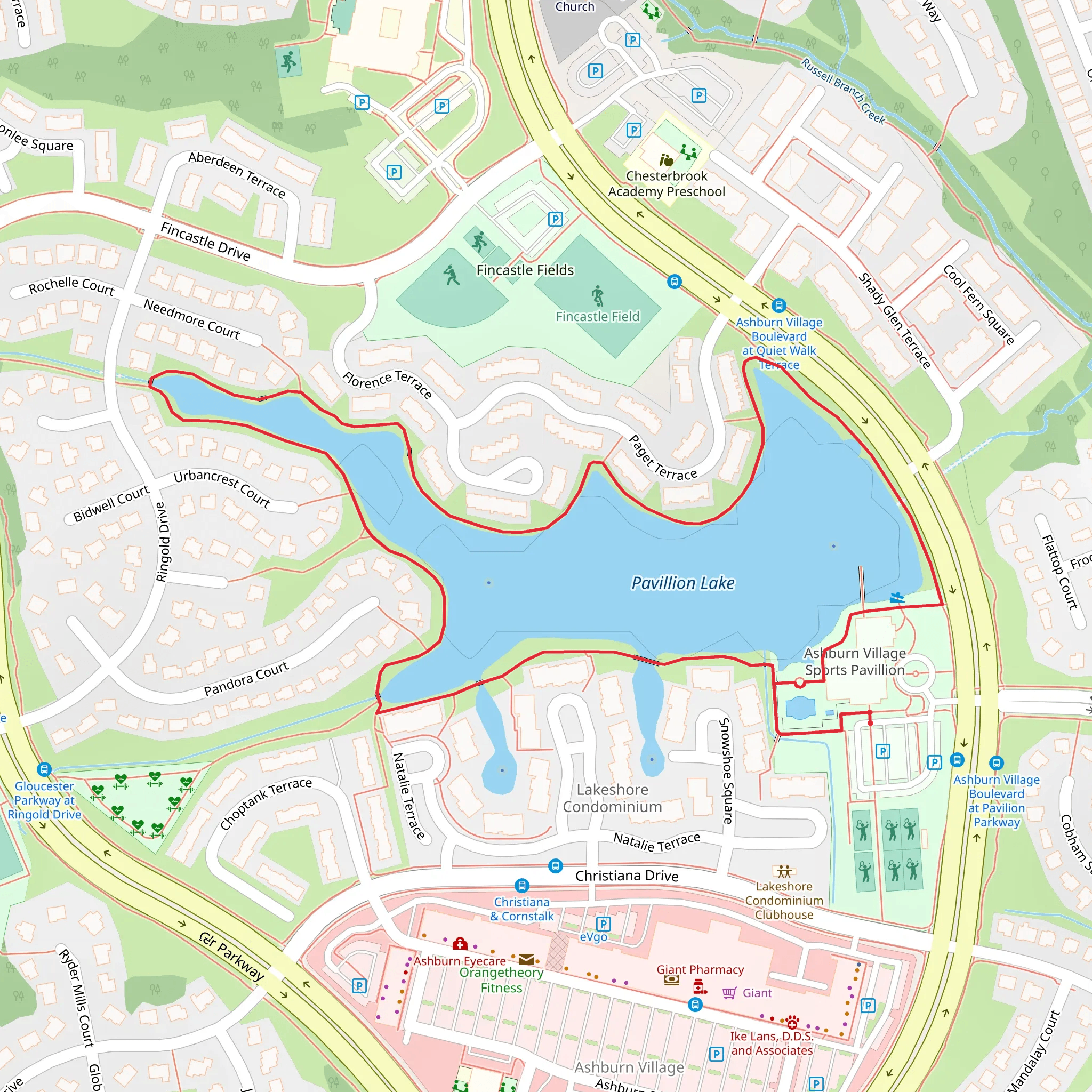 Pavillion Lake Loop mobile static map