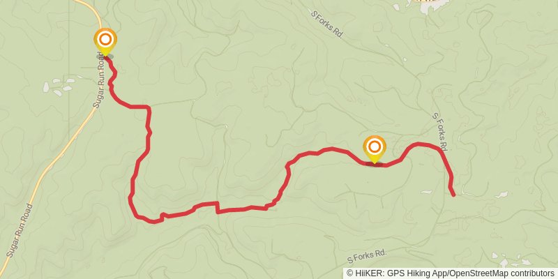 Bullis Hollow Trail stage 2 Map