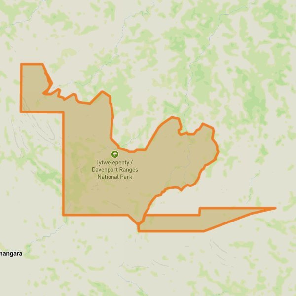 Iytwelepenty / Davenport Range National Park mobile static map