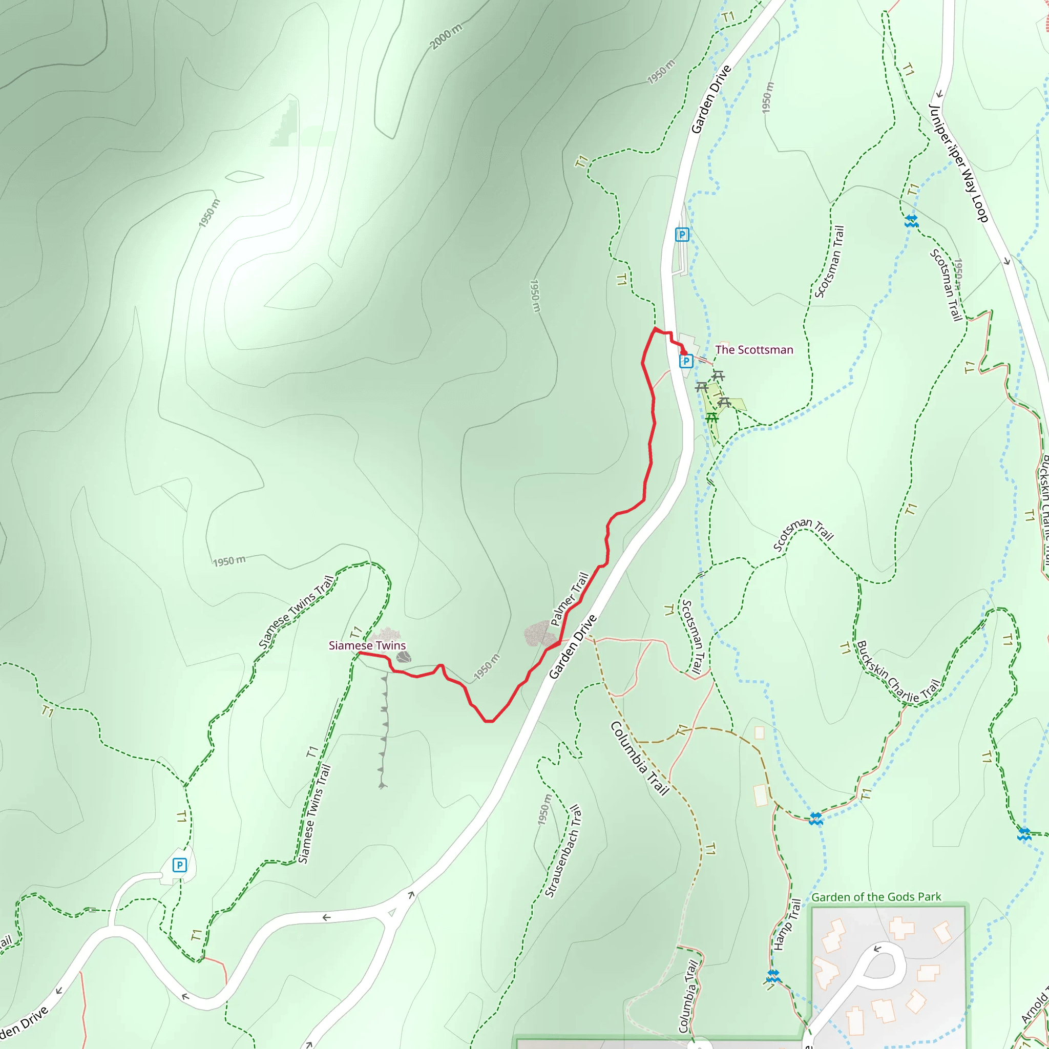 Palmer Trail mobile static map