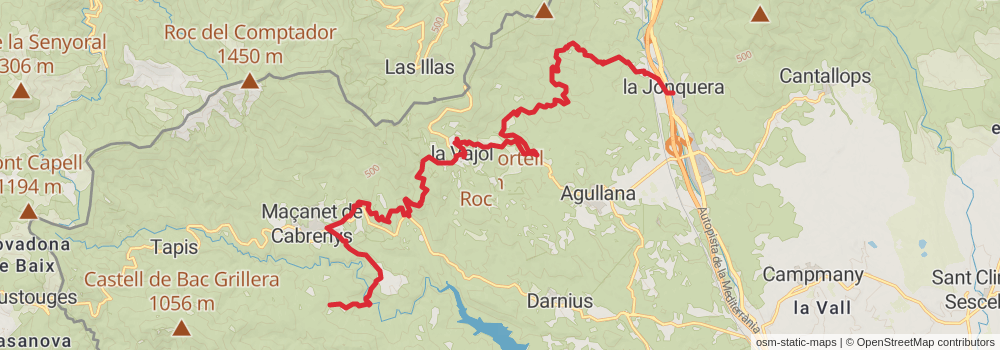 GR 11 Senda Pirenaica Cataluña stage 24 Map
