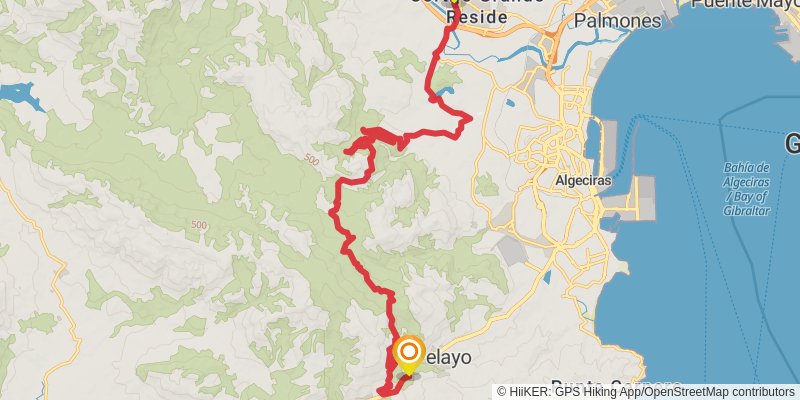 Andalucian Coast to Coast Walk stage 22 Map