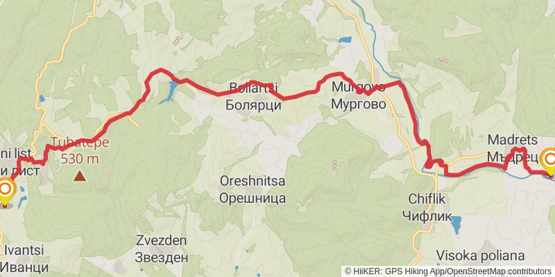 Sultans Trail stage 106 Map