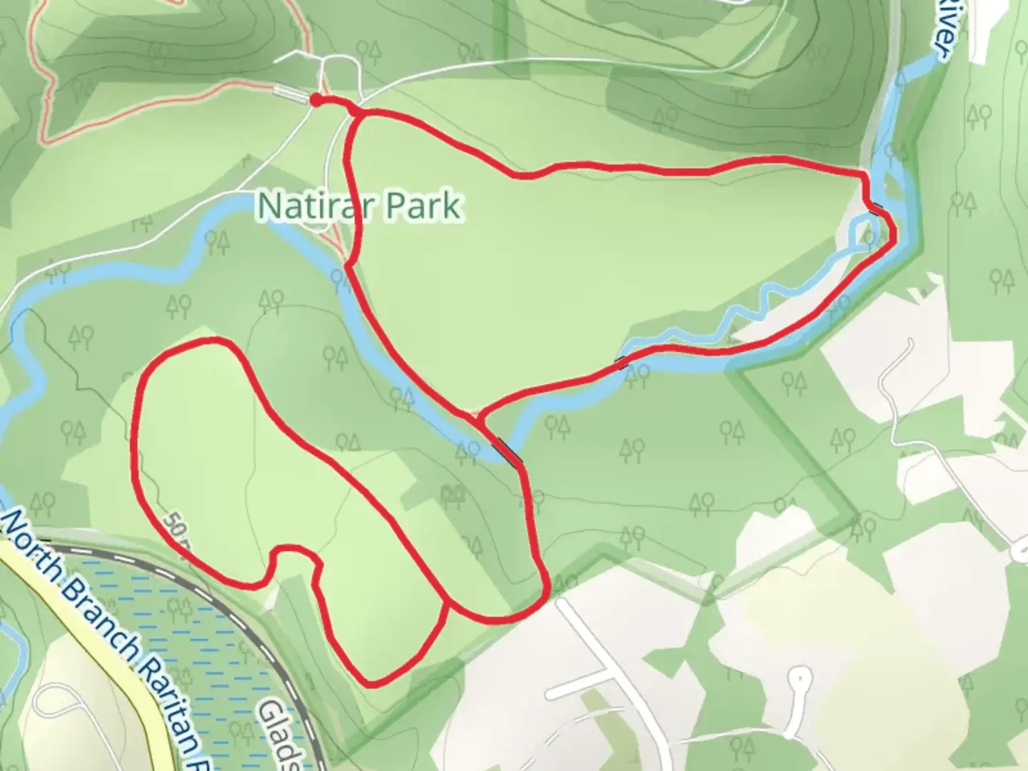 An image depicting the trail North Branch Raritan River Loop and its surrounding area.