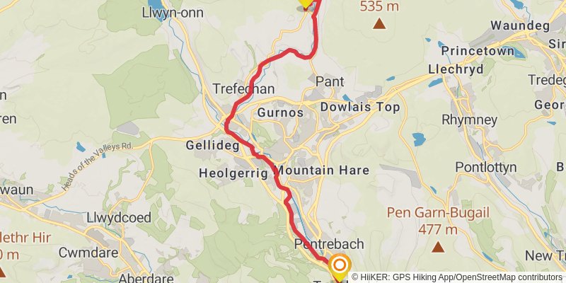 Taff Trail stage 3 Map