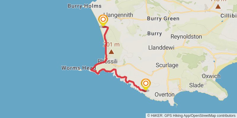 Gower Coast Path stage 3 Map