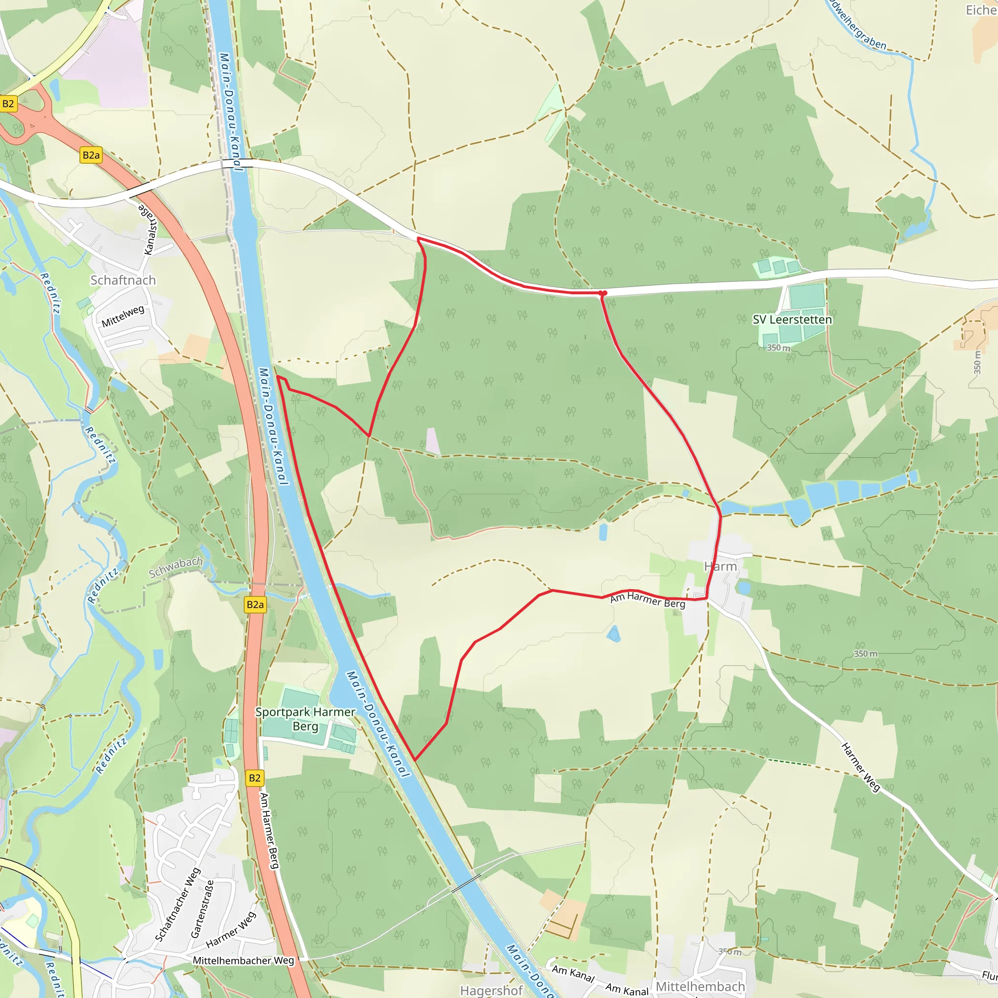 Harm Loop via Main Donau Kanal mobile static map