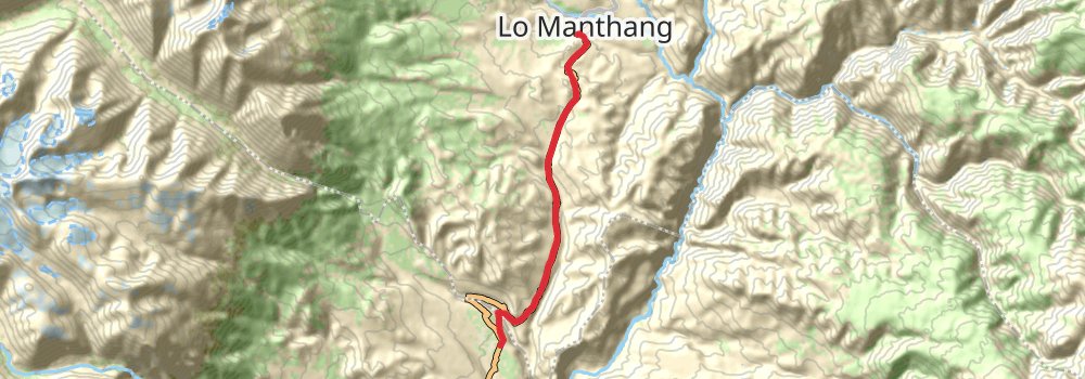 Upper Mustang Trek stage 6 Map