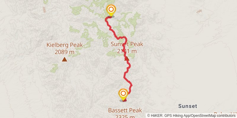 Kennedy Peak via East Divide Trail stage 3 Map