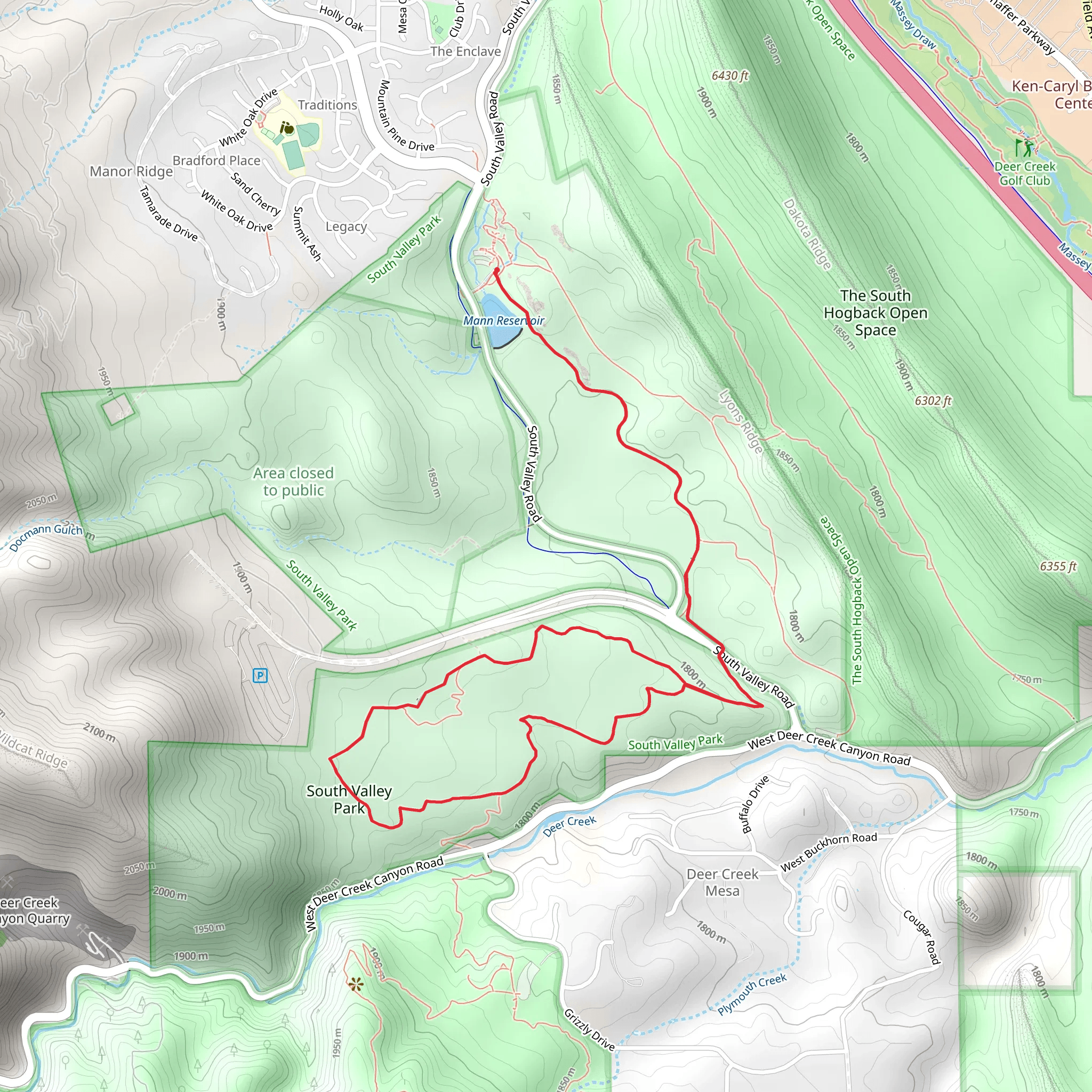 Swallow Trail and Grazing Elk Trail mobile static map