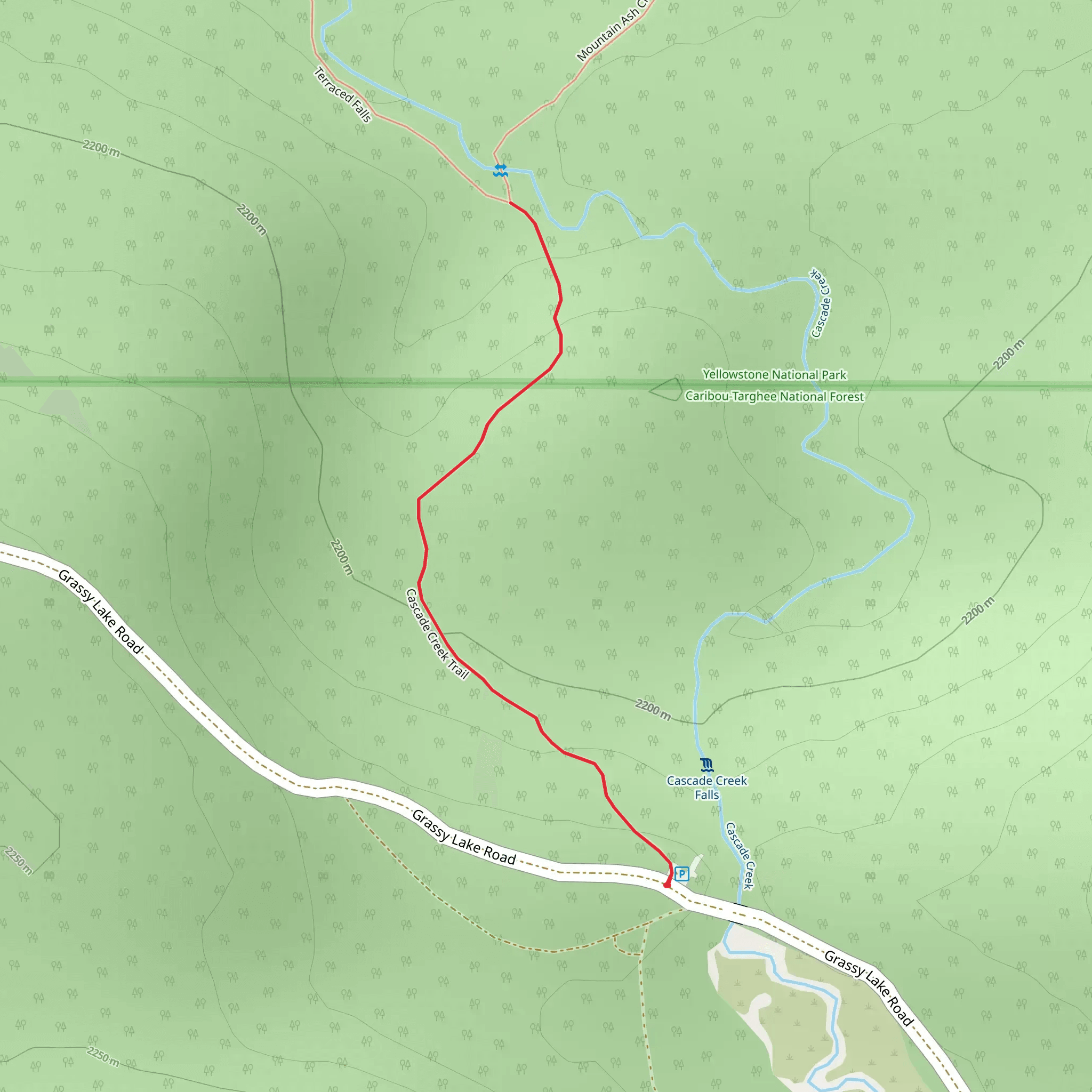 Cascade Creek Trail mobile static map