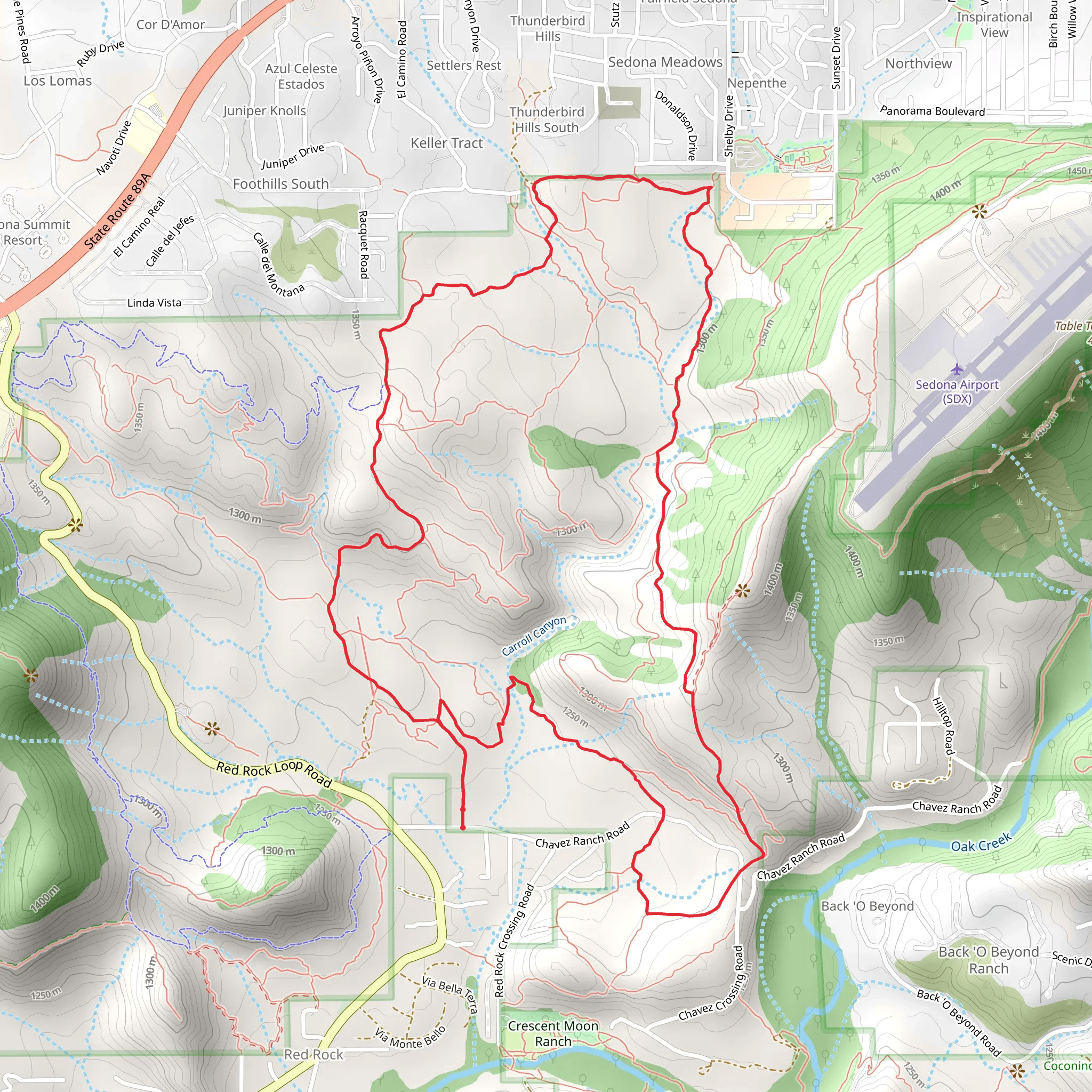 Old Post and Ridge Loop Trail mobile static map