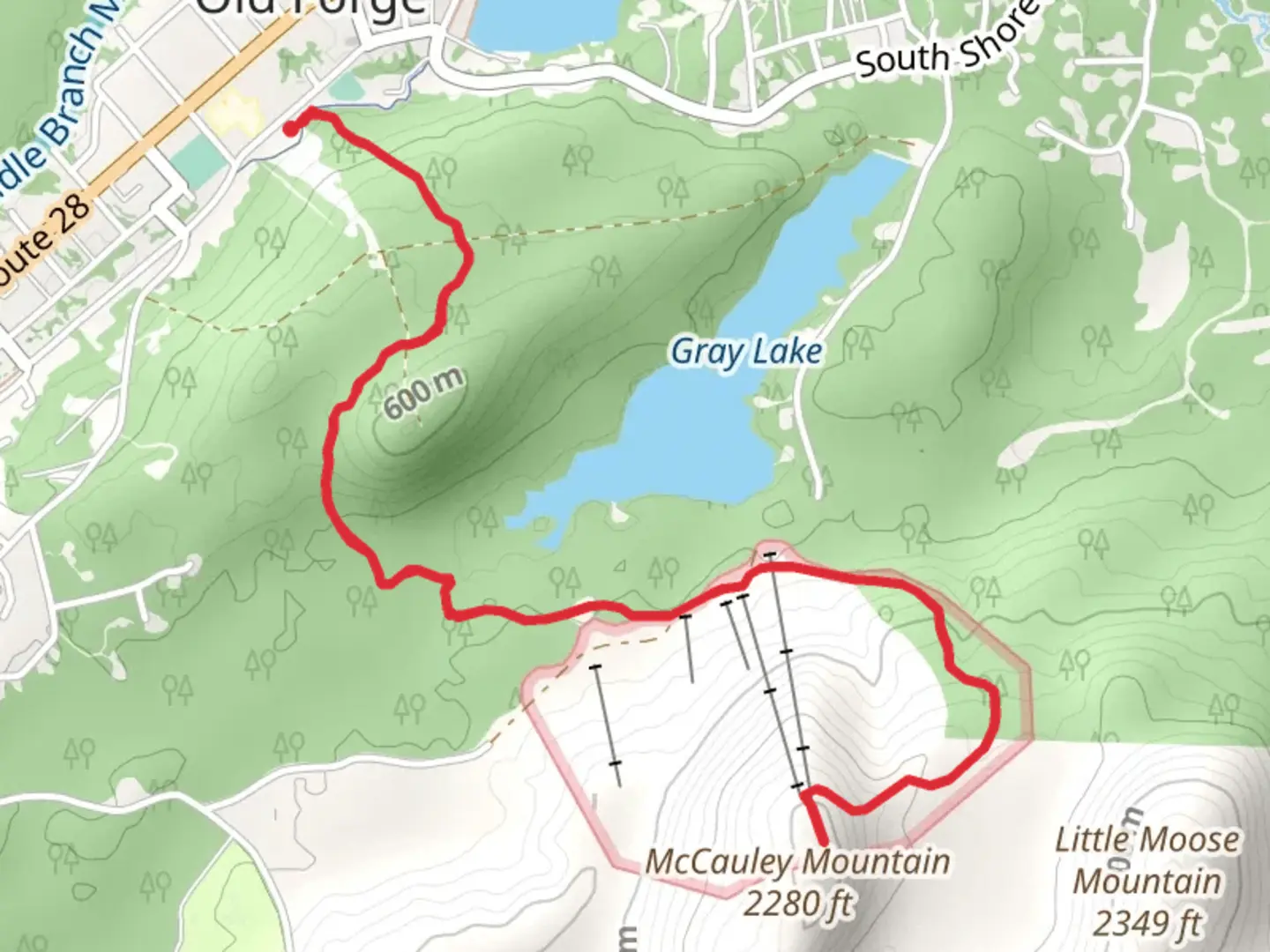 An image depicting the trail McCauley Mountain Trail and its surrounding area.