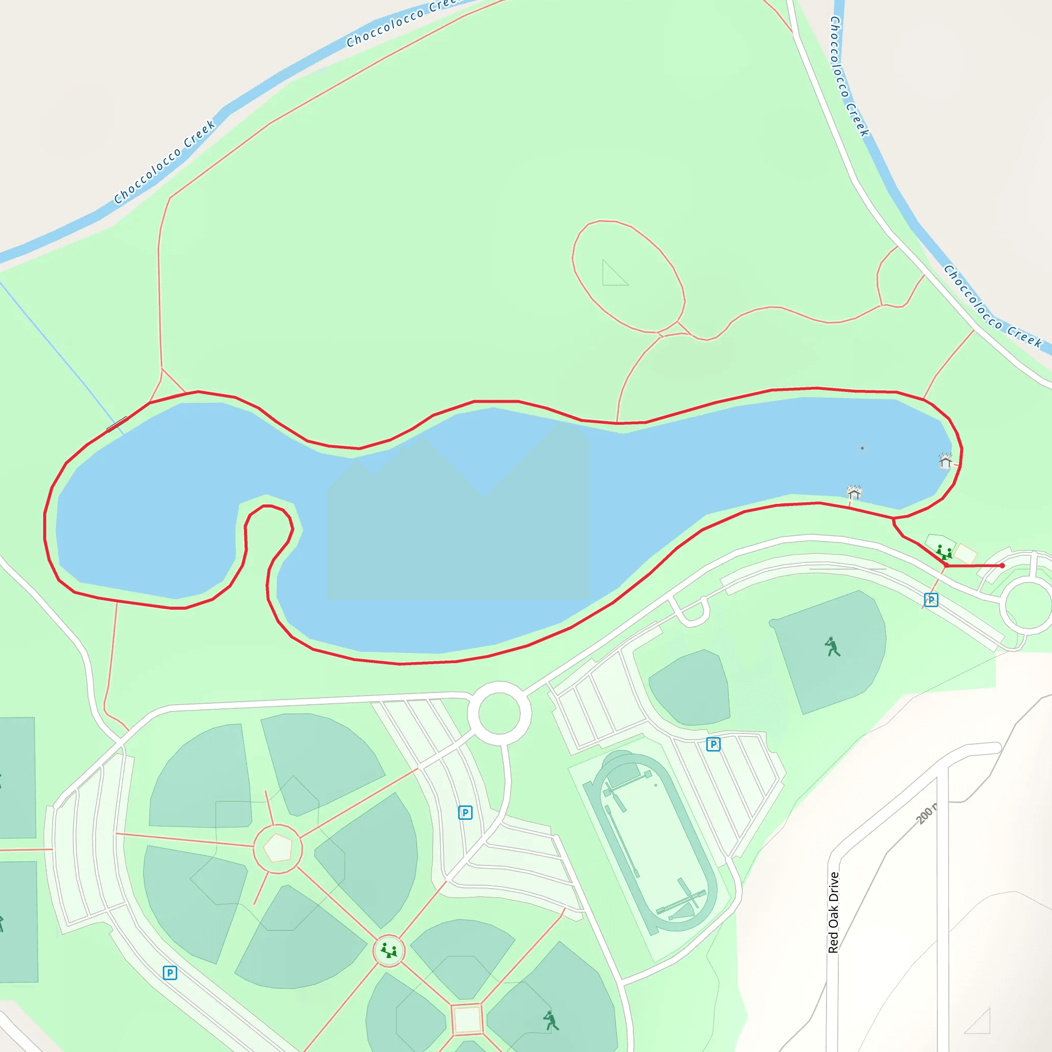 Choccolocco Park Loop mobile static map