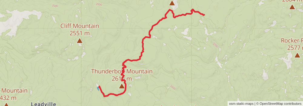 American Perimeter Trail - Rocky Mountains Primary stage 116 Map