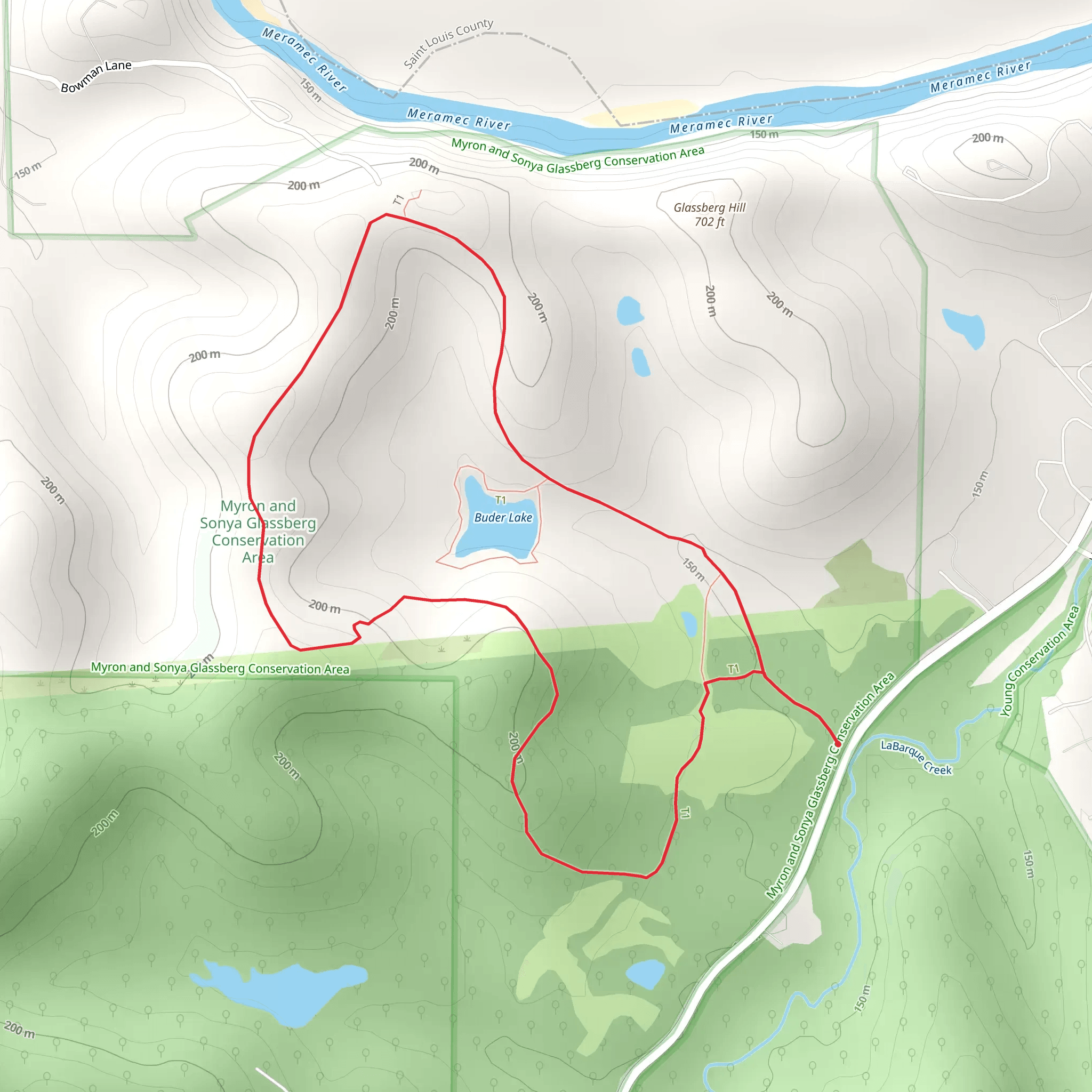 Loop around Buder Lake mobile static map
