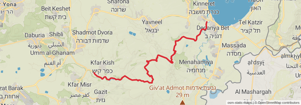 Israel National Trail stage 9 Map