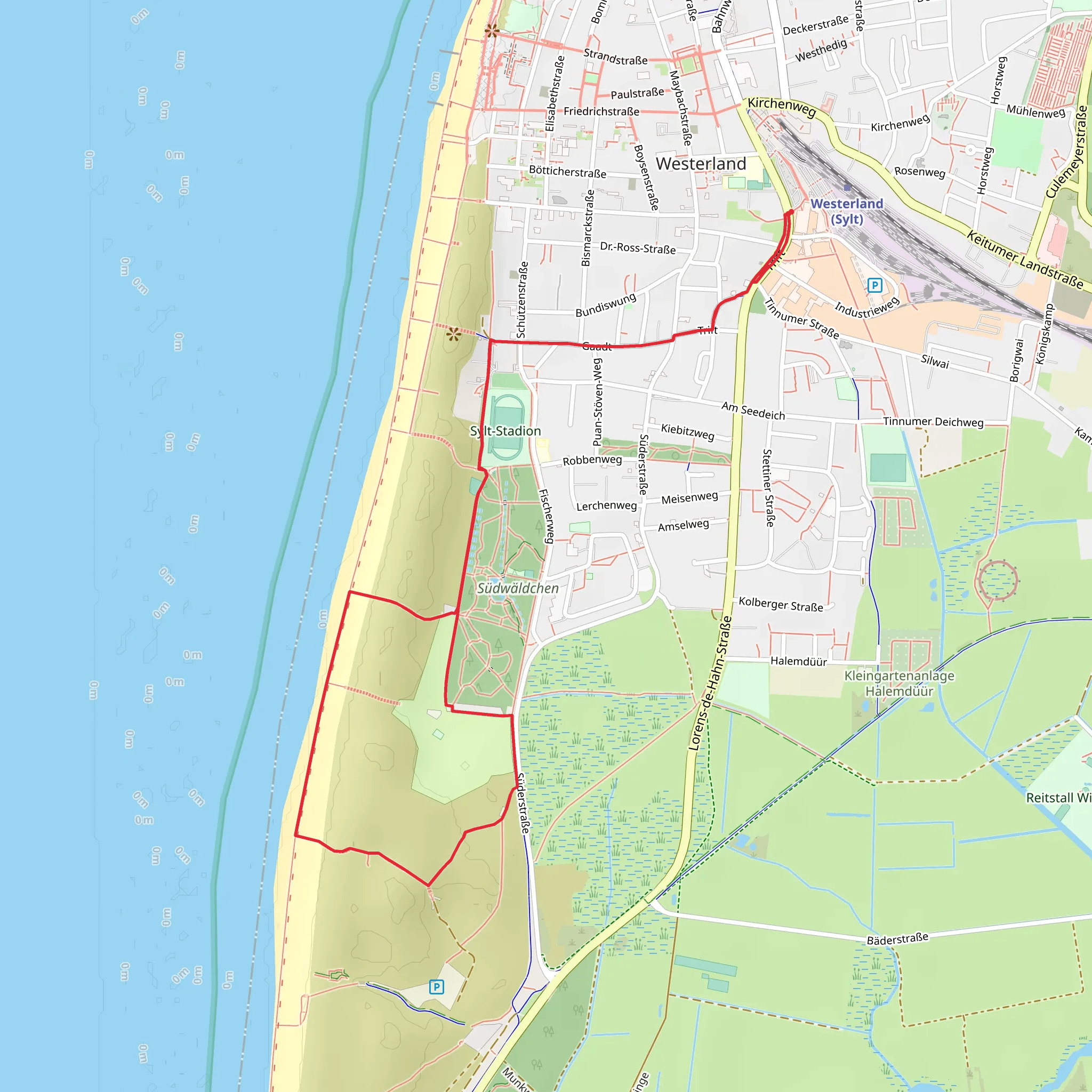 Stranddistelweg Walk mobile static map
