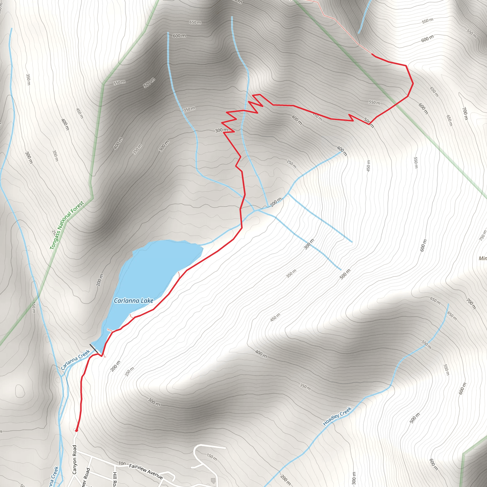 Carlanna Lake Trail mobile static map