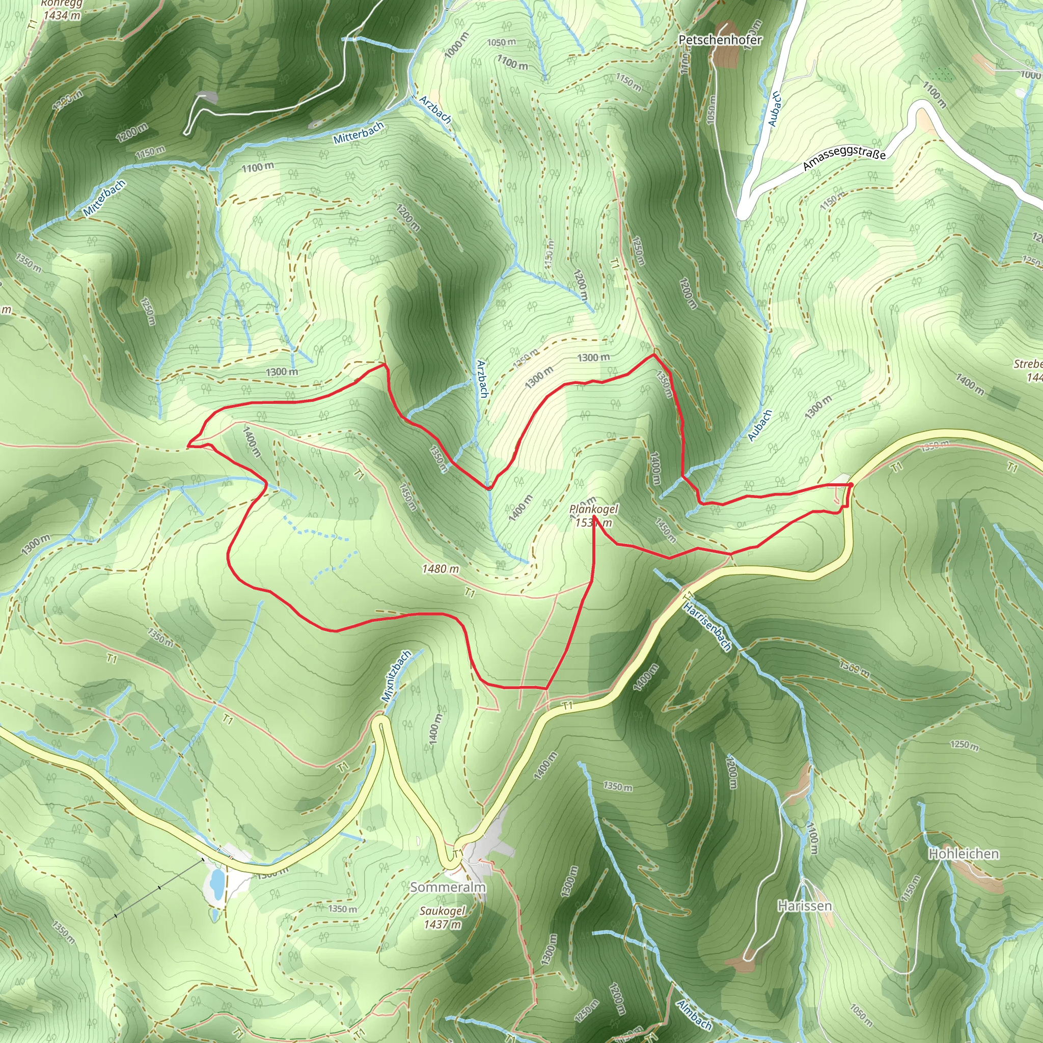 Plankogel Loop from Sommeralm mobile static map