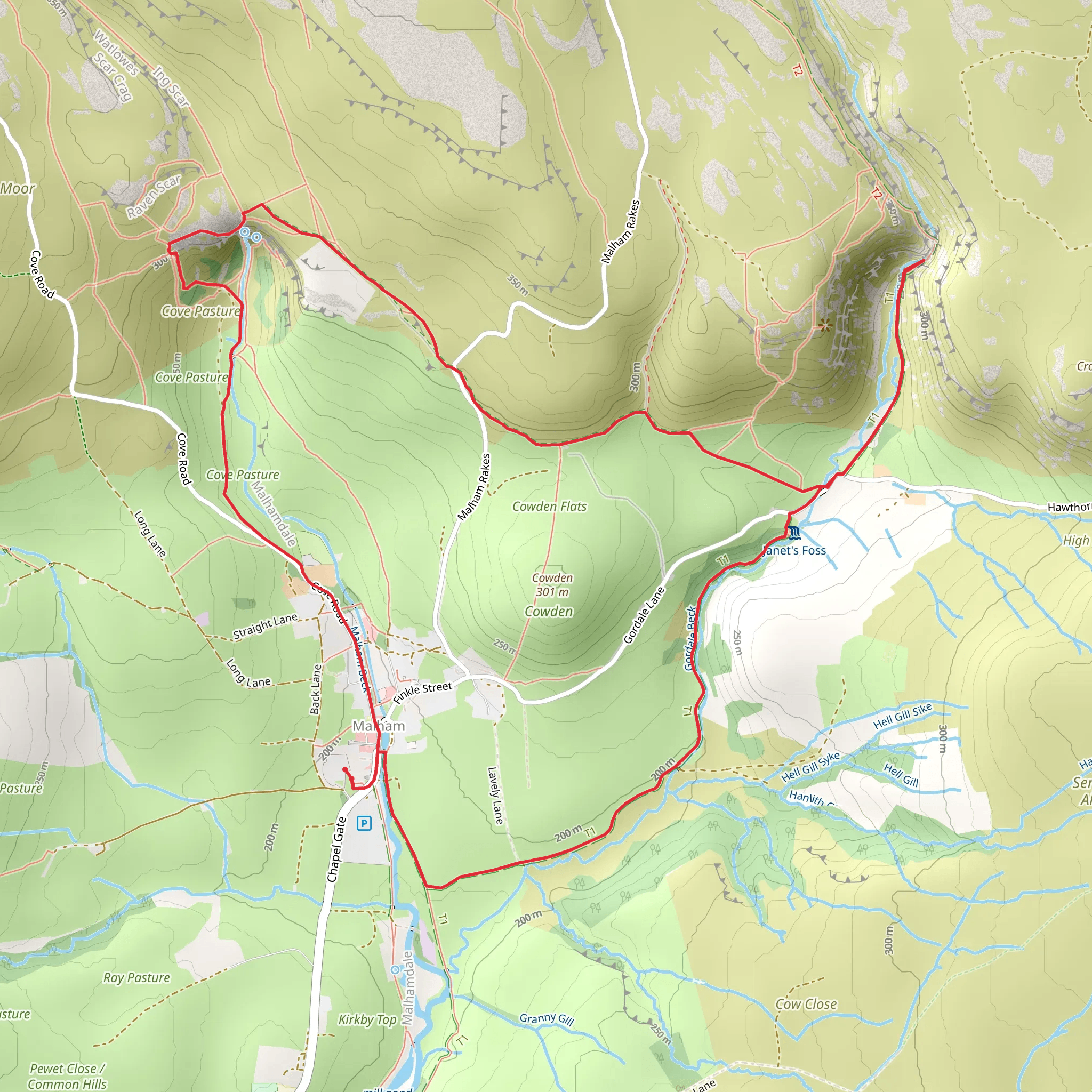 Malham Walkway mobile static map