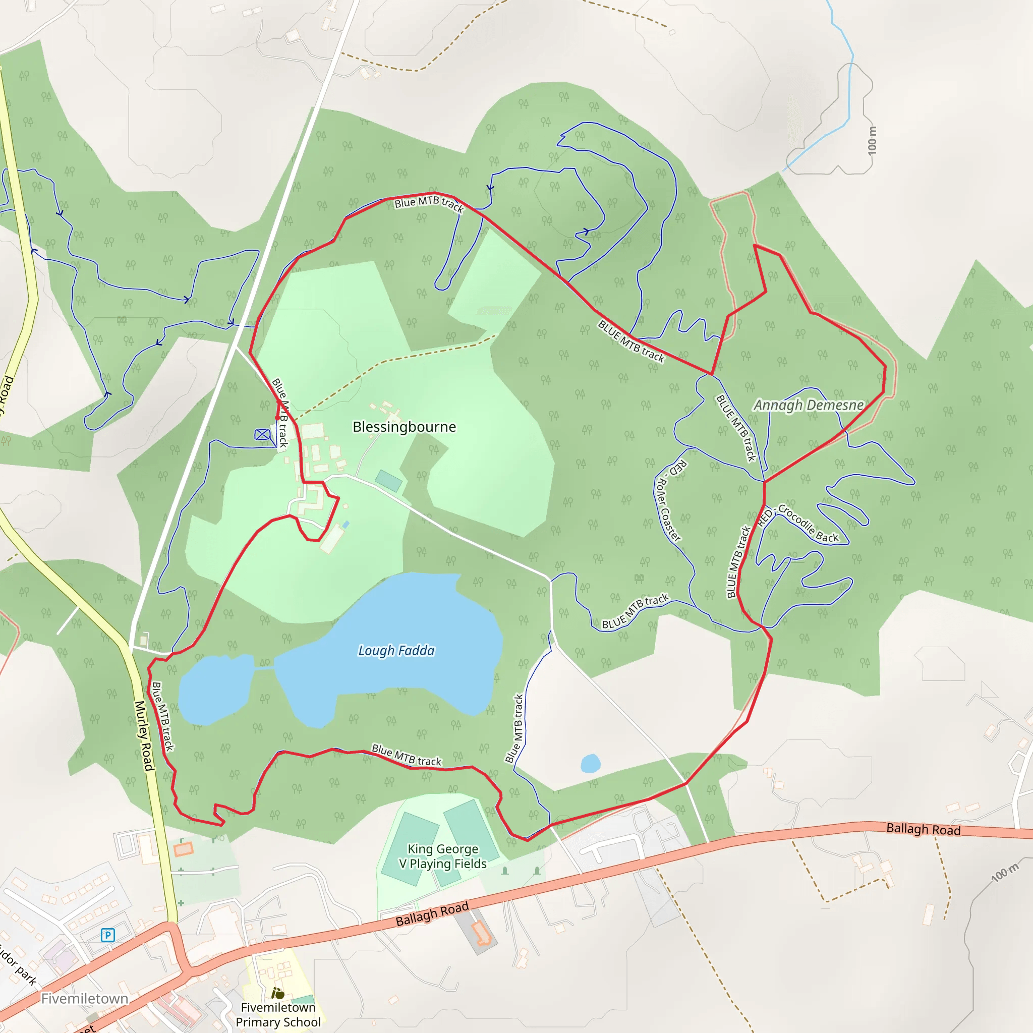 Blessingbourne Woodland Walk mobile static map