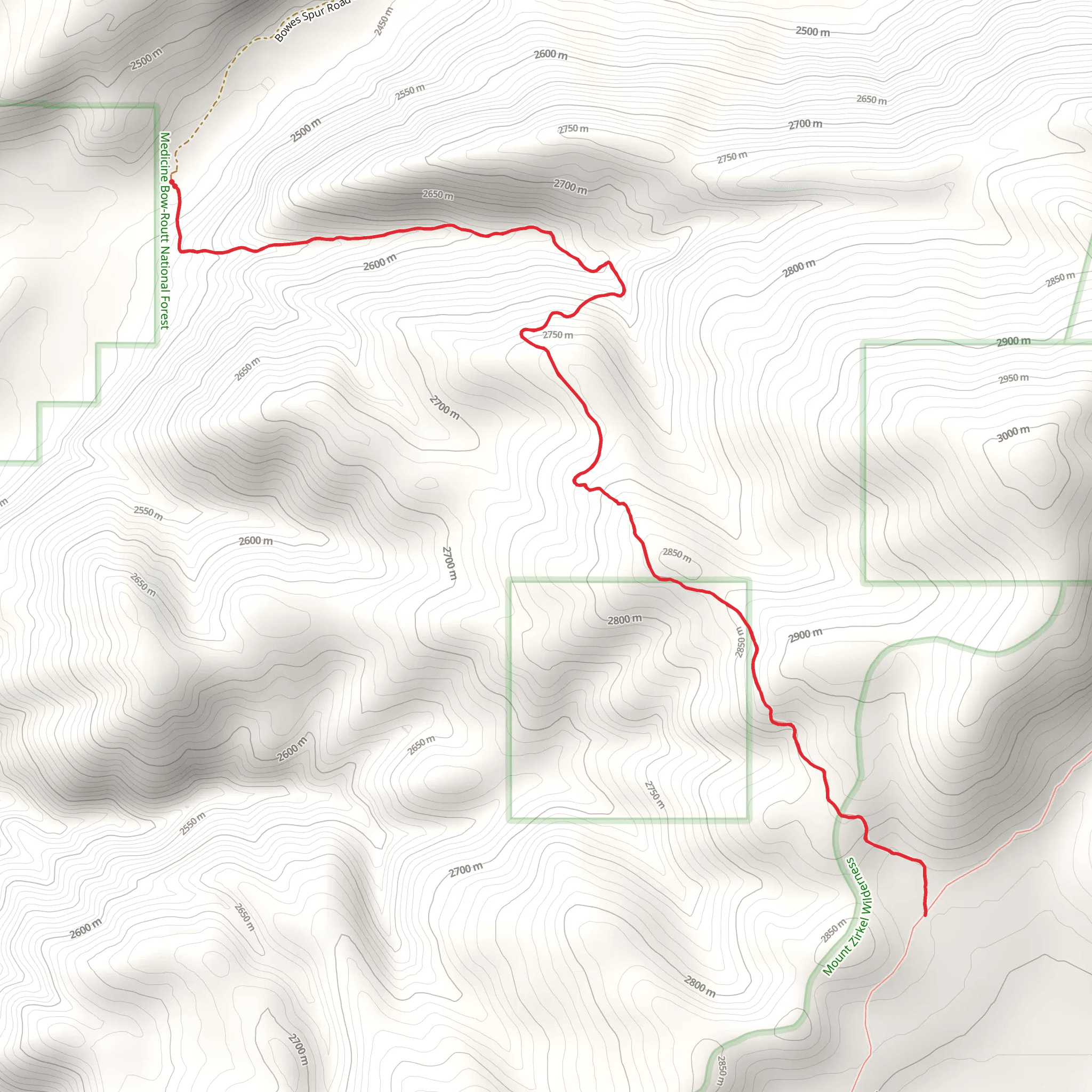 Roaring Fork Trail mobile static map