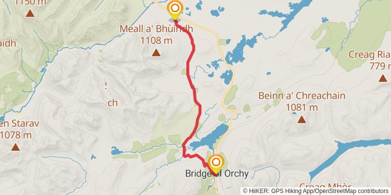 Famous Highland Drove Walk stage 12 Map