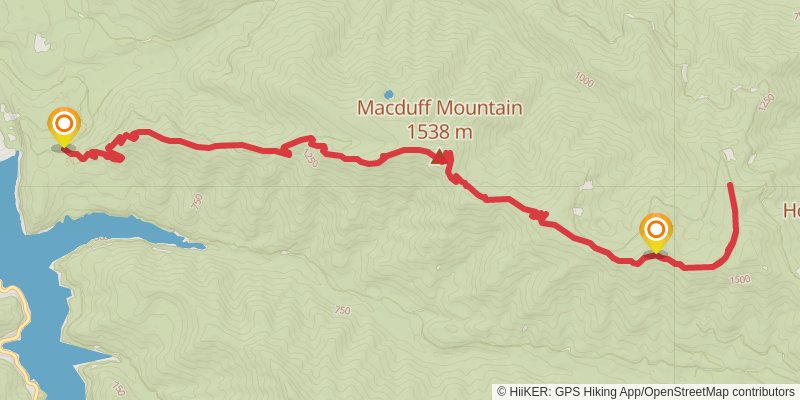O'Leary Mountain Trail stage 2 Map