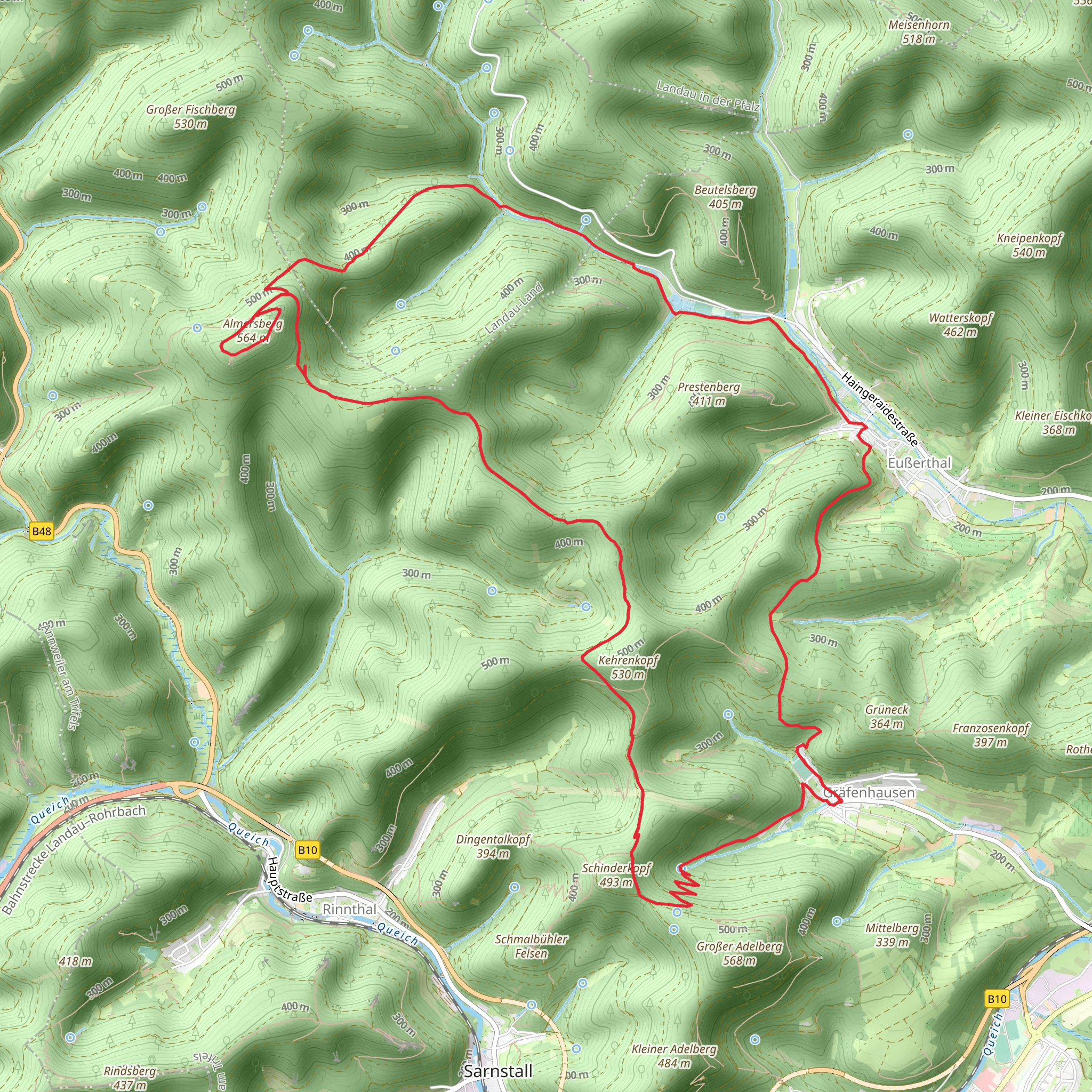 Grafenhausen and Almersberg Loop mobile static map