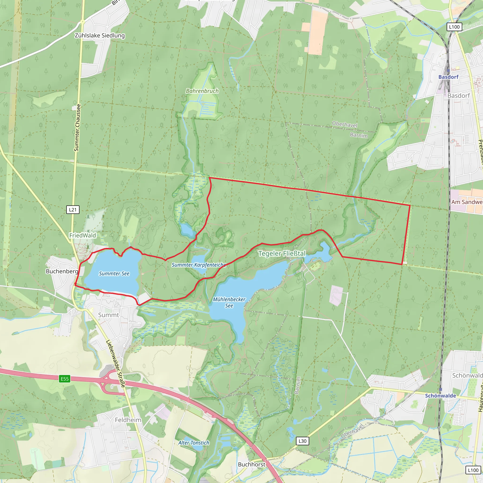 Summter See via Hase mobile static map