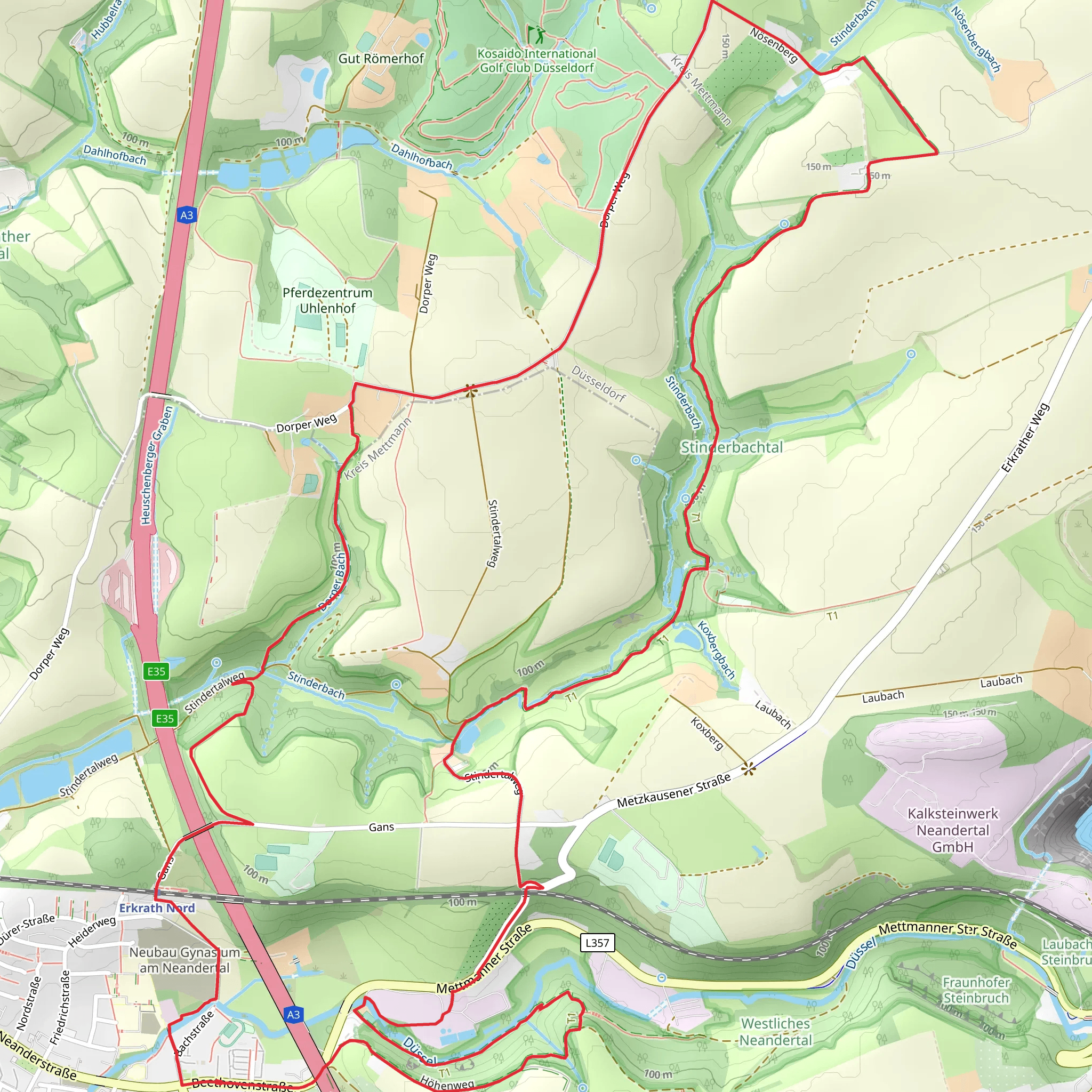 Stinderbachtal, Nösenberg and Maria-im-Tal mobile static map
