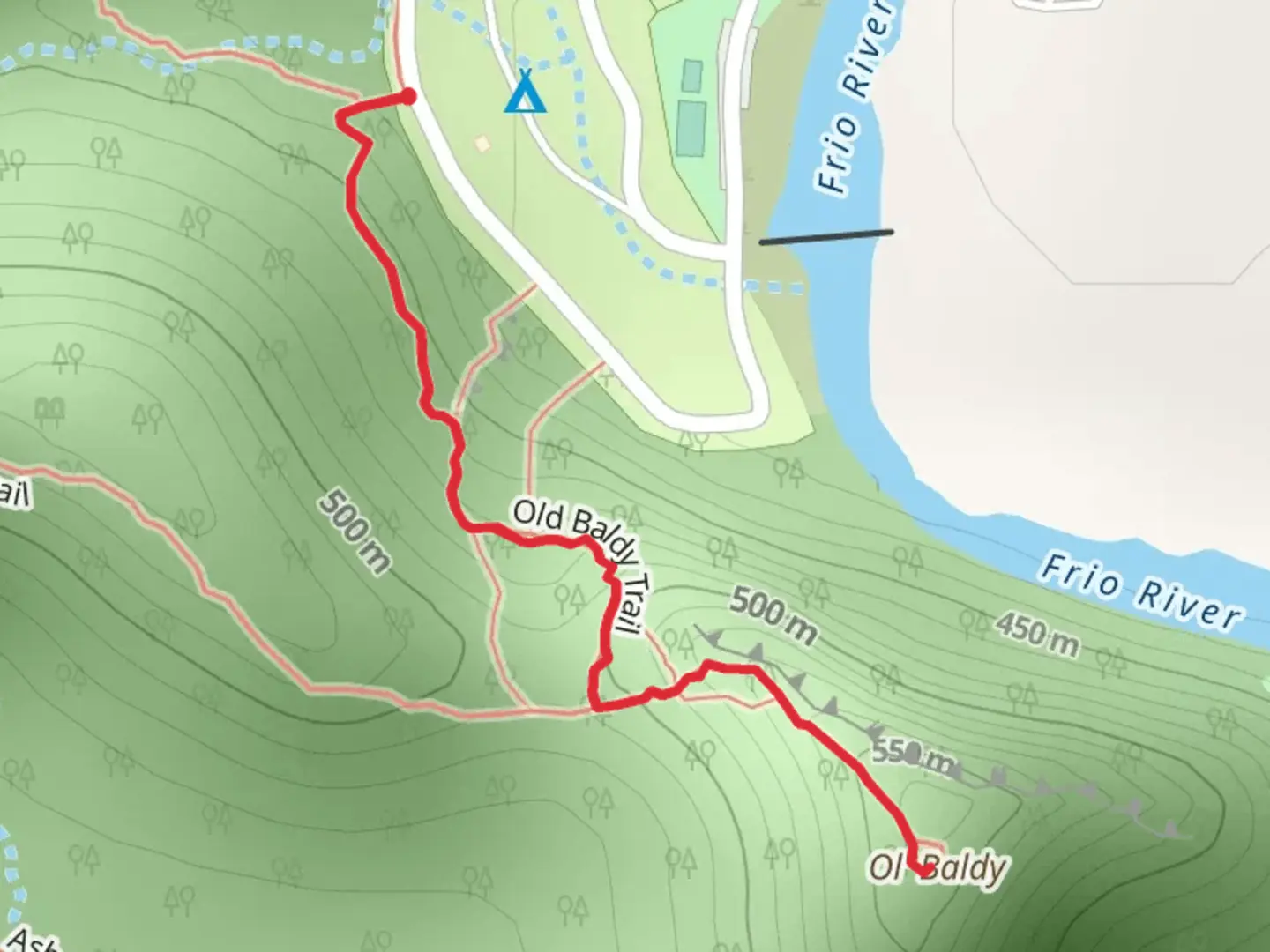 An image depicting the trail Ol' Badly and its surrounding area.
