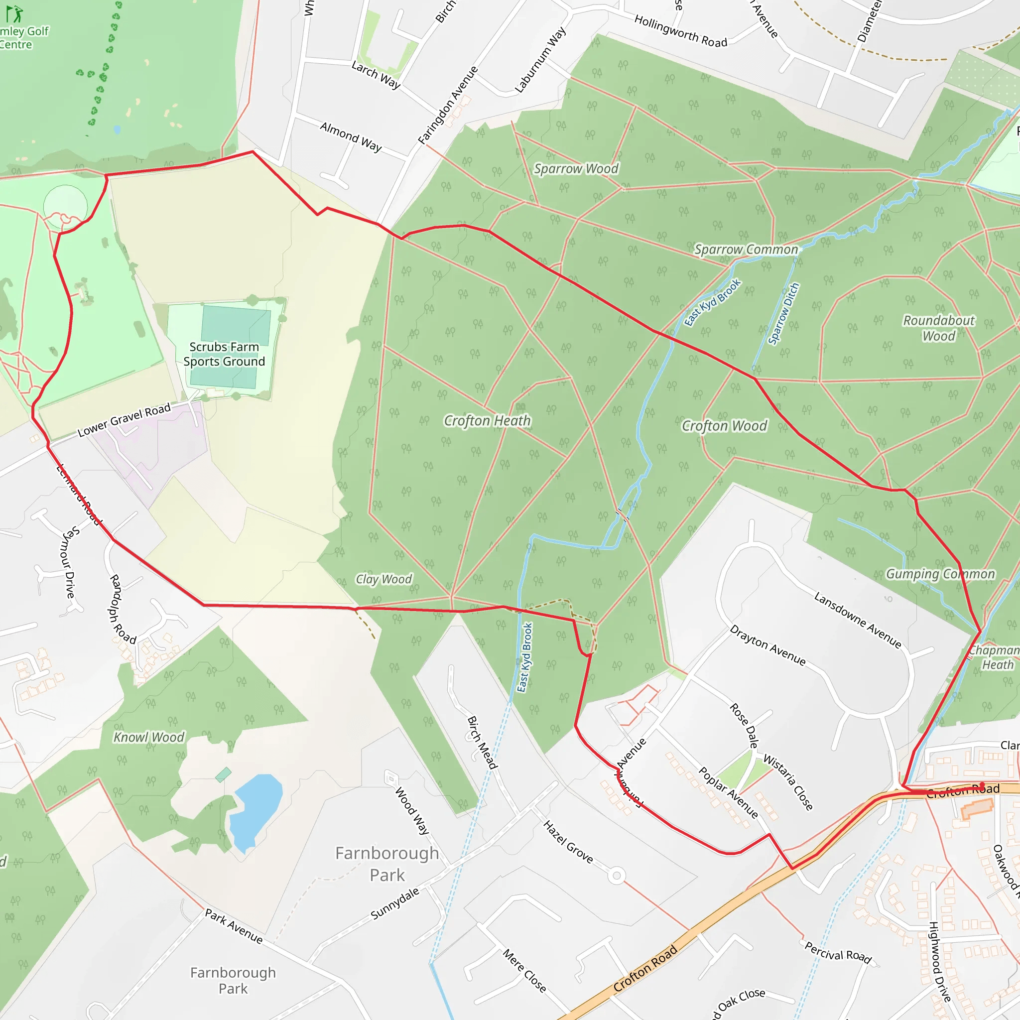 Crofton Wood Loop mobile static map