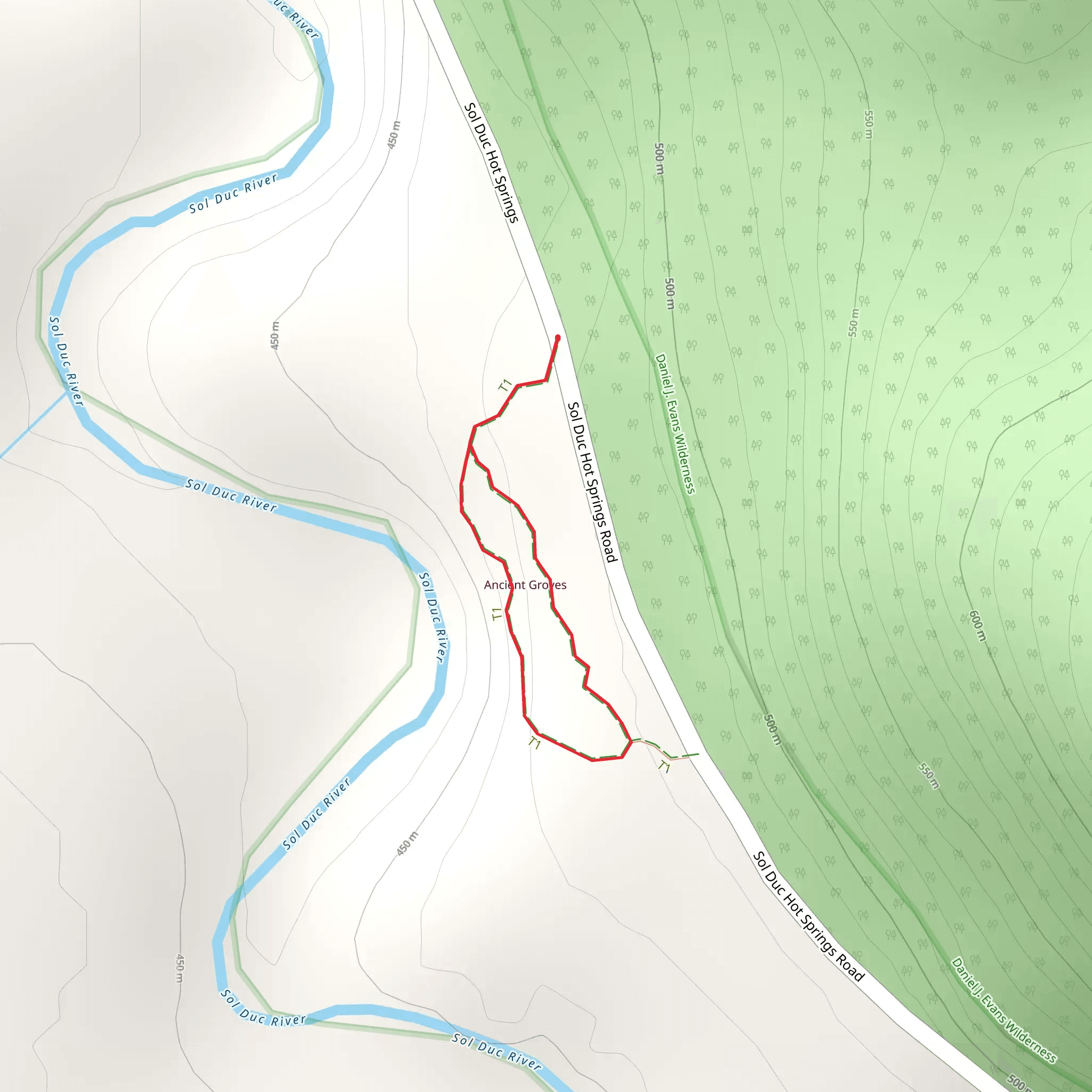 Ancient Groves Nature Loop Trail mobile static map