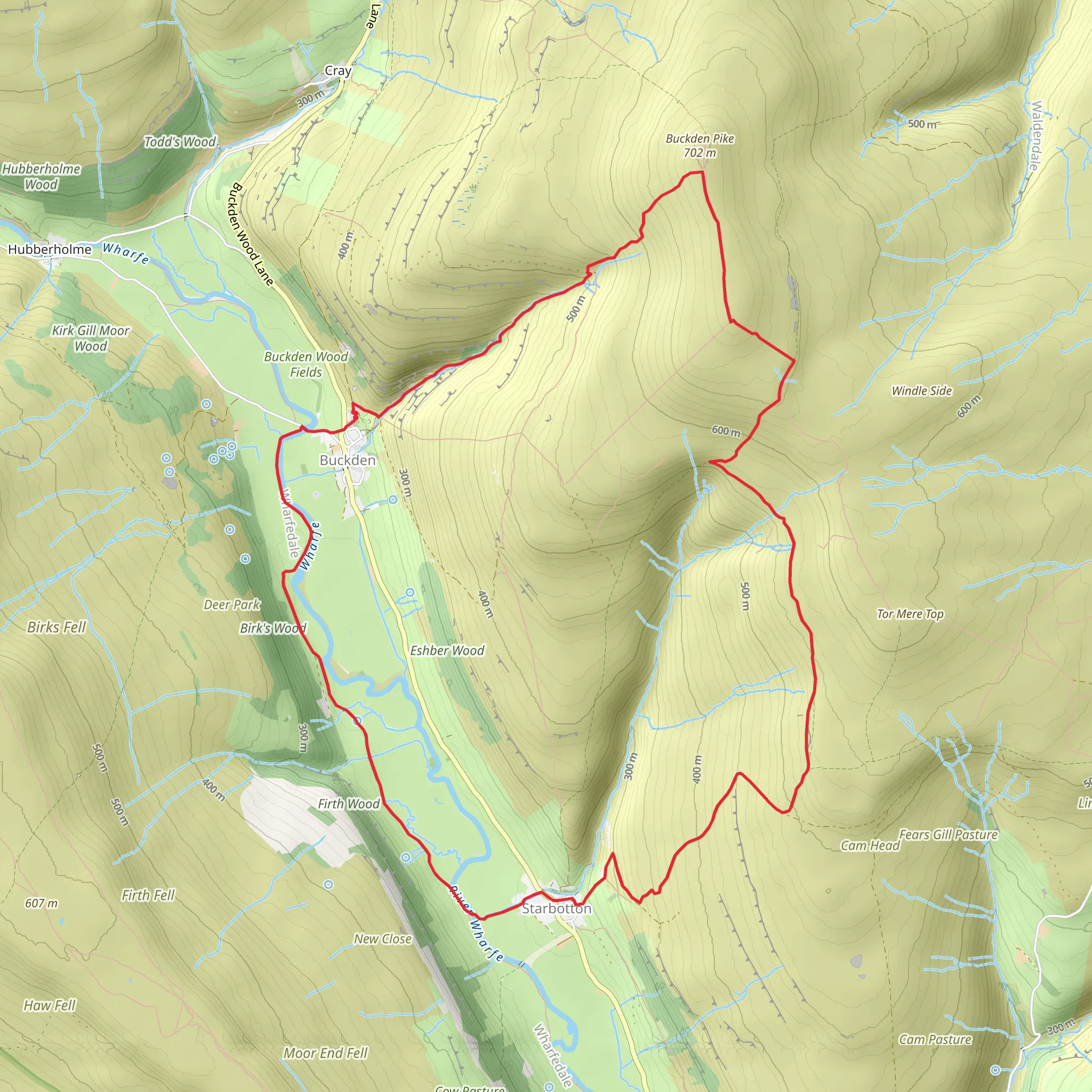 Buckden Beck Fall and Shake Holes via Dales Way mobile static map