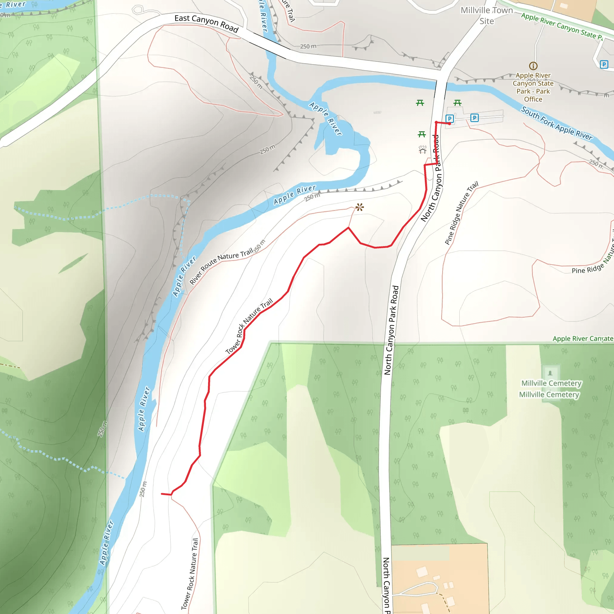 Apple River via River Route Nature Trail mobile static map