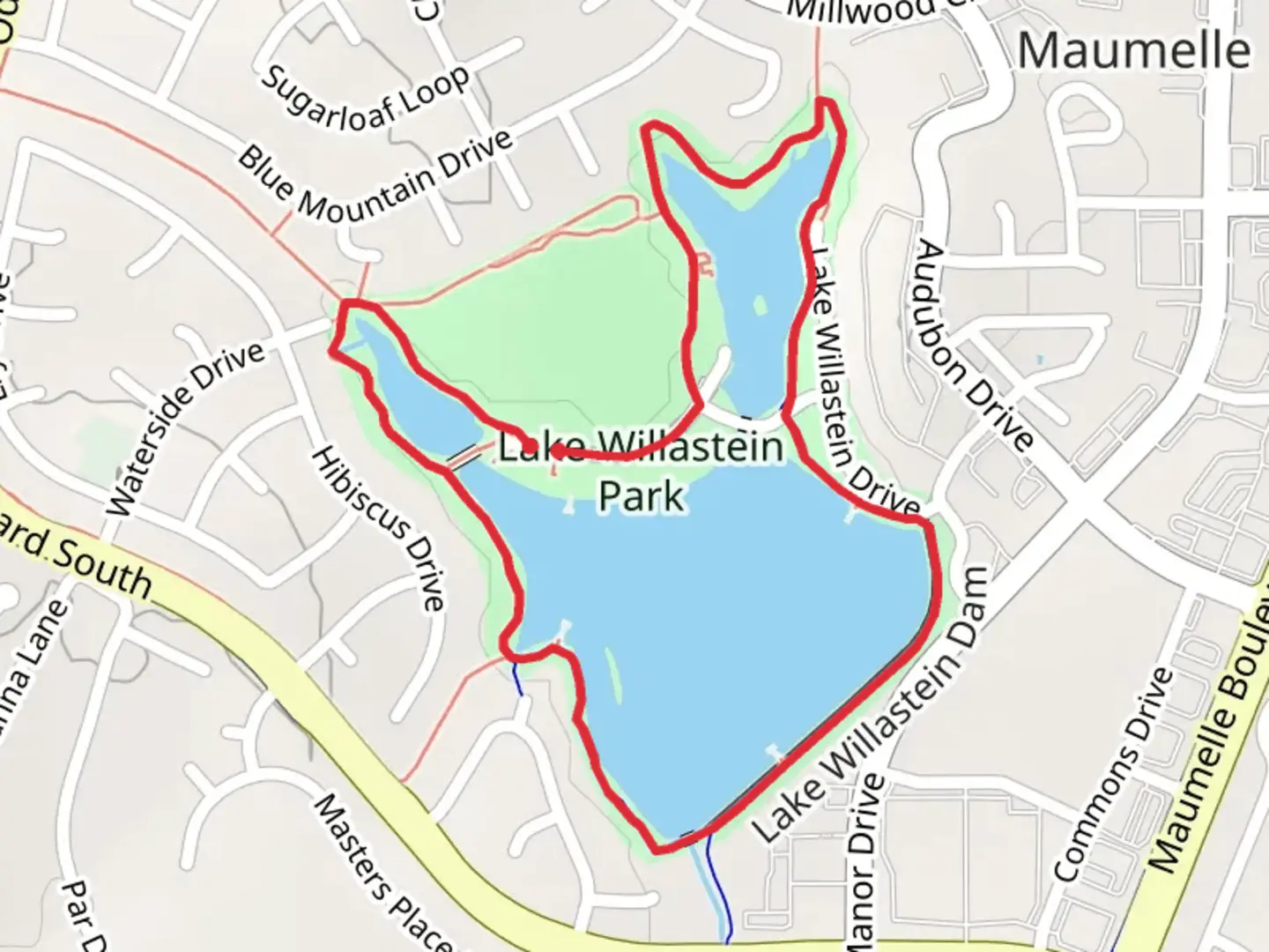 An image depicting the trail Lake Willastein Loop and its surrounding area.
